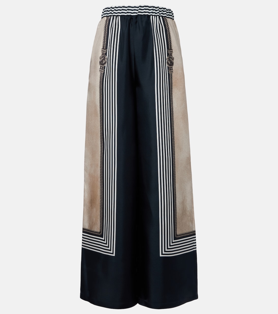 Printed silk twill palazzo pants | Max Mara