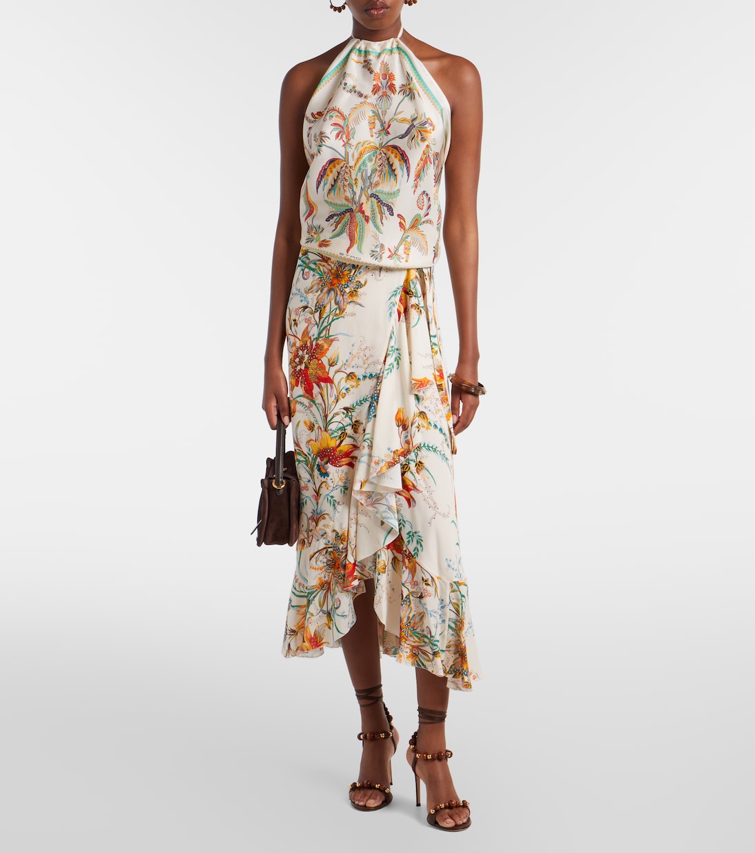 Bedrucktes Neckholder-Top aus Seide | Etro