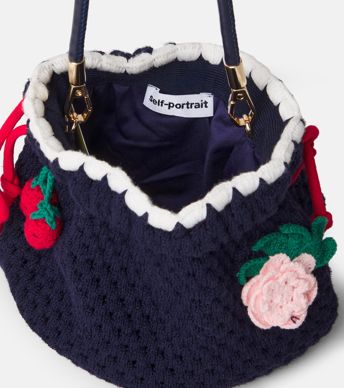 Crochet bucket bag | Self-Portrait Kids