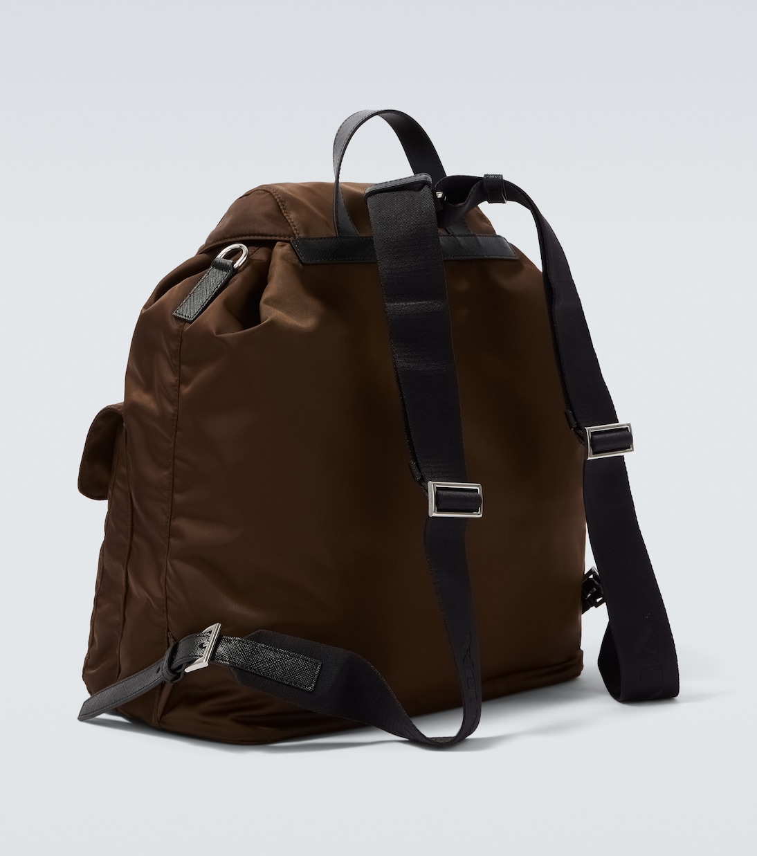 Re-Nylon leather-trimmed backpack | Prada