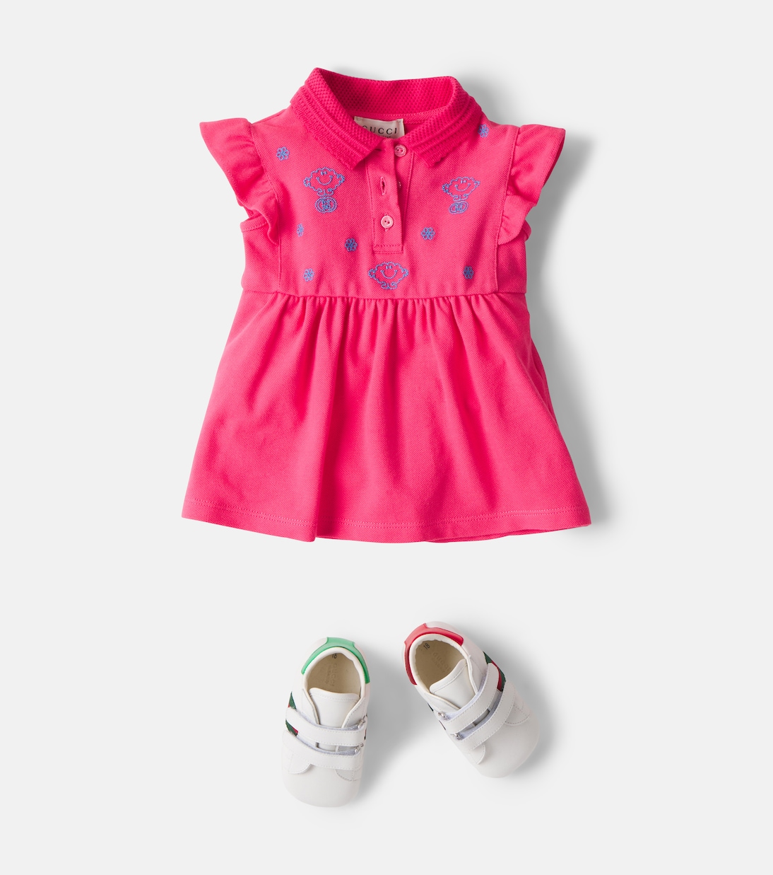 x Mr. Men Little Miss Baby cotton-blend piqué dress | Gucci Kids