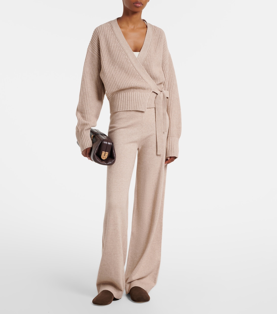 Cotton and cashmere wide-leg pants | Jardin des Orangers