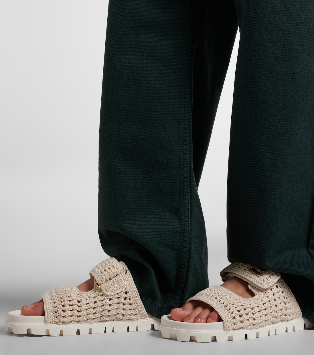 Crochet sandals | Miu Miu