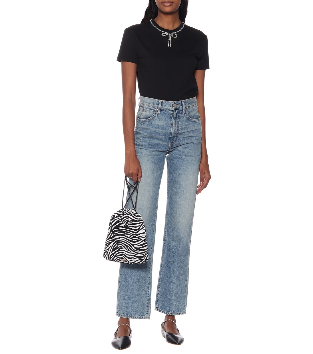 Verzierte Ballerinas aus Leder | Miu Miu