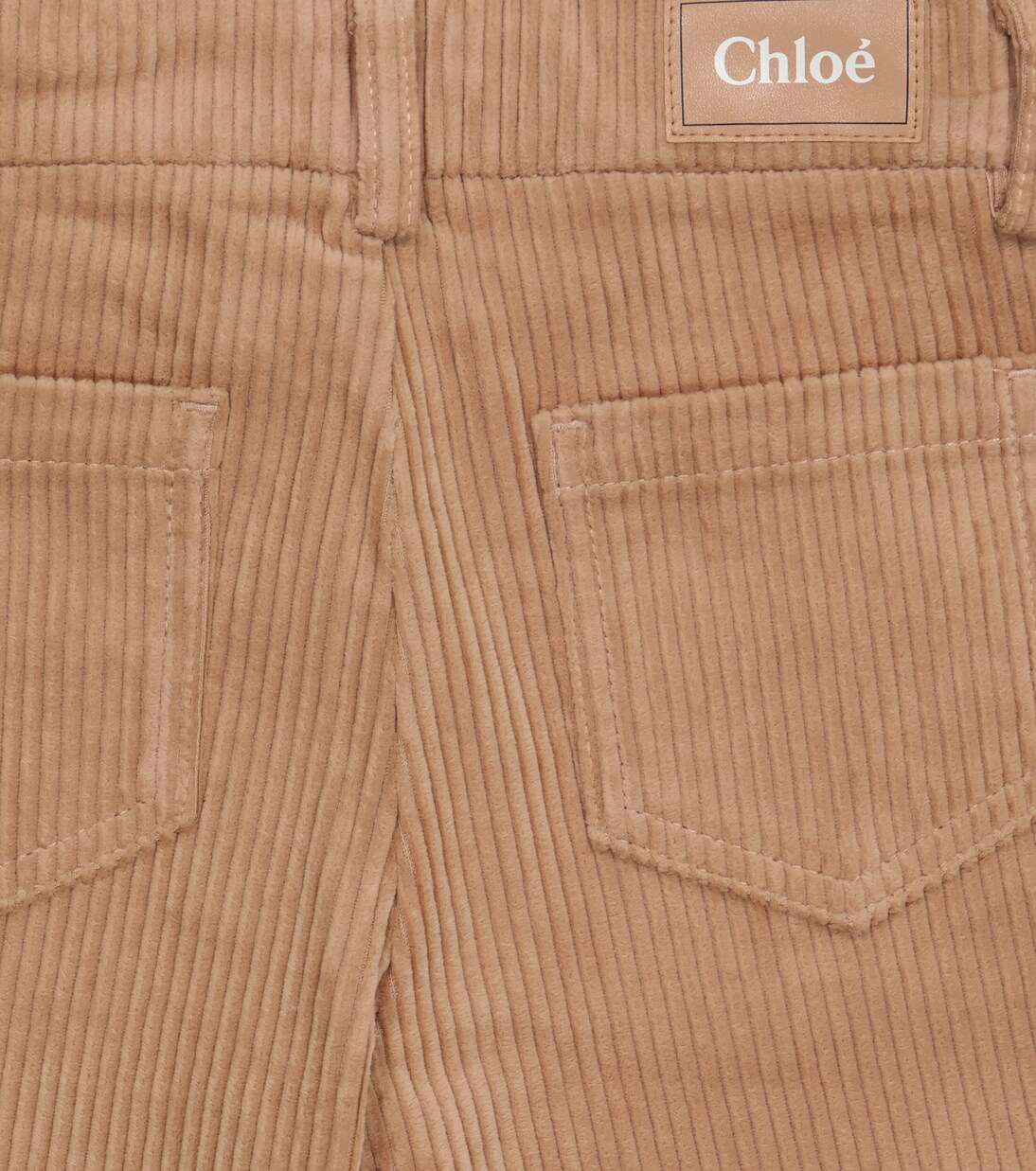Stretch-cotton corduroy straight pants | Chloé Kids