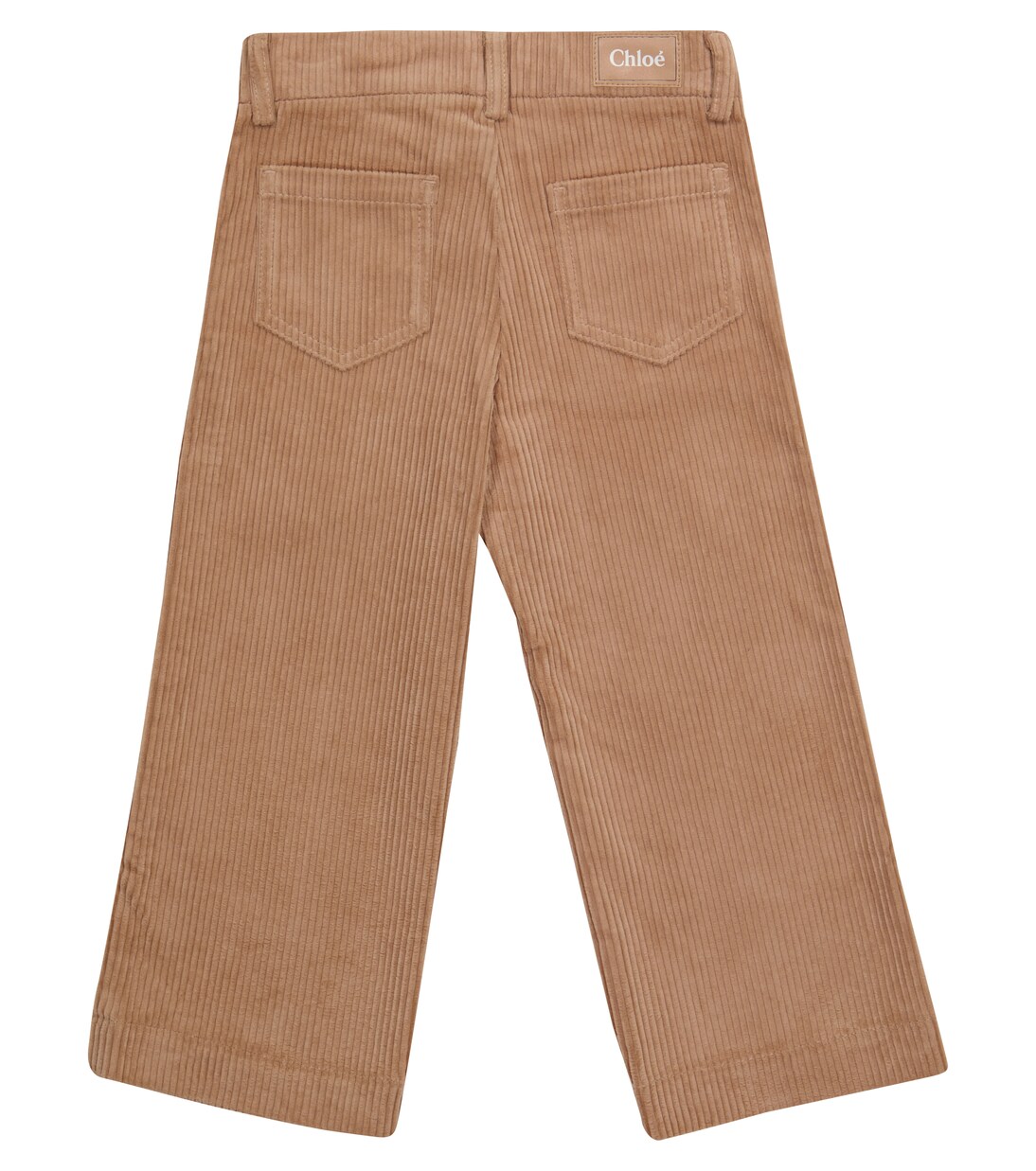 Stretch-cotton corduroy straight pants | Chloé Kids