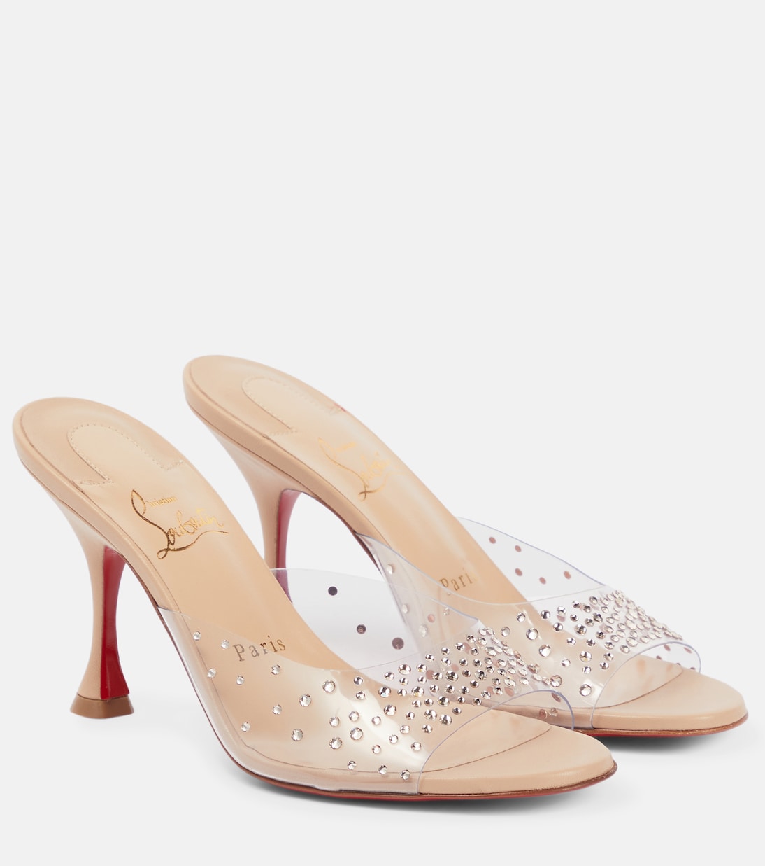 Nudes Verzierte Pantoletten Degramule | Christian Louboutin