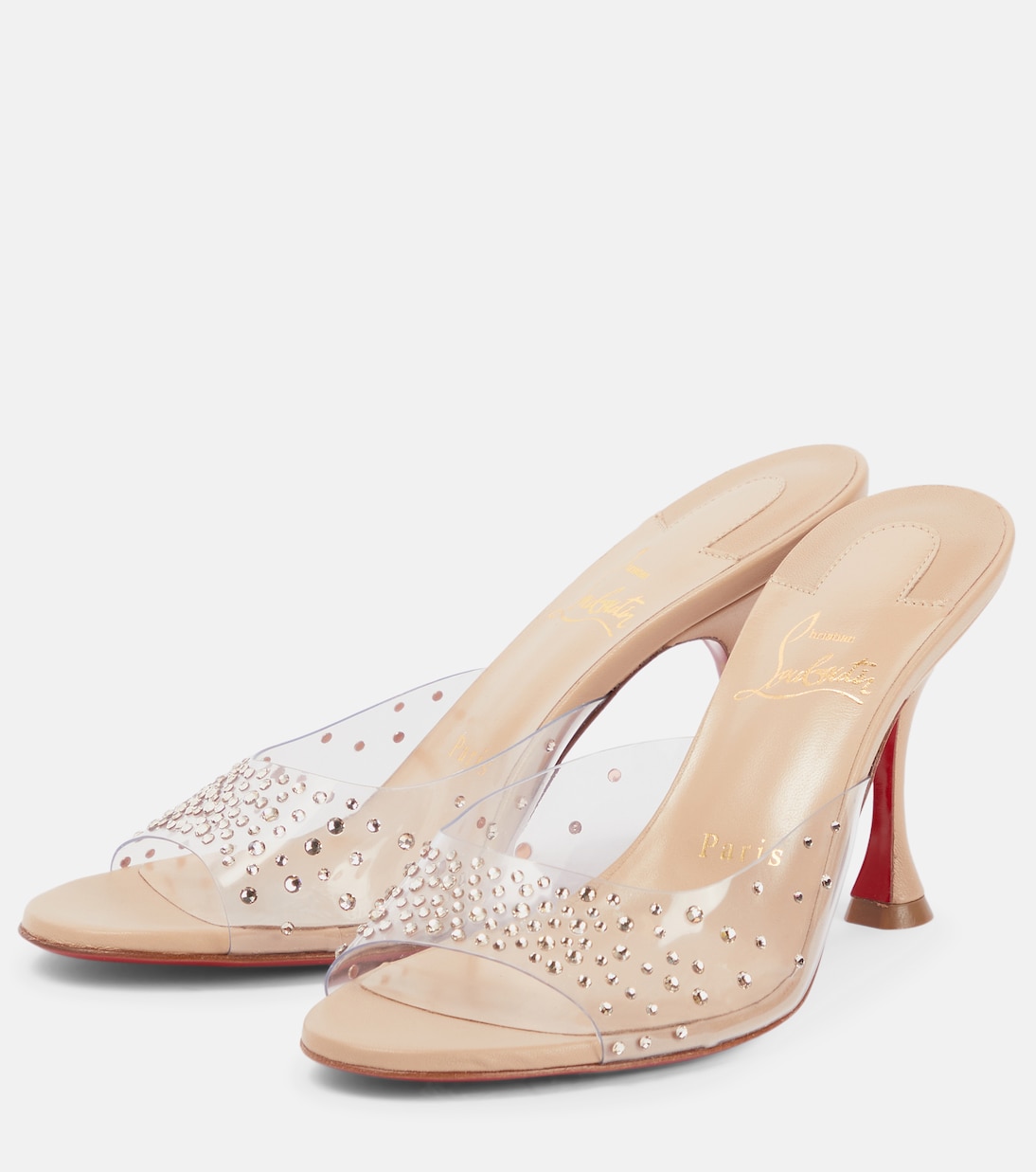 Nudes Verzierte Pantoletten Degramule | Christian Louboutin