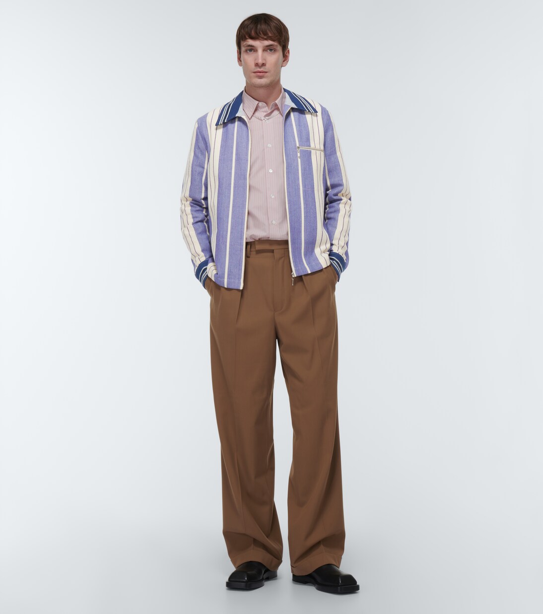 Atlantic striped cotton twill jacket | Wales Bonner