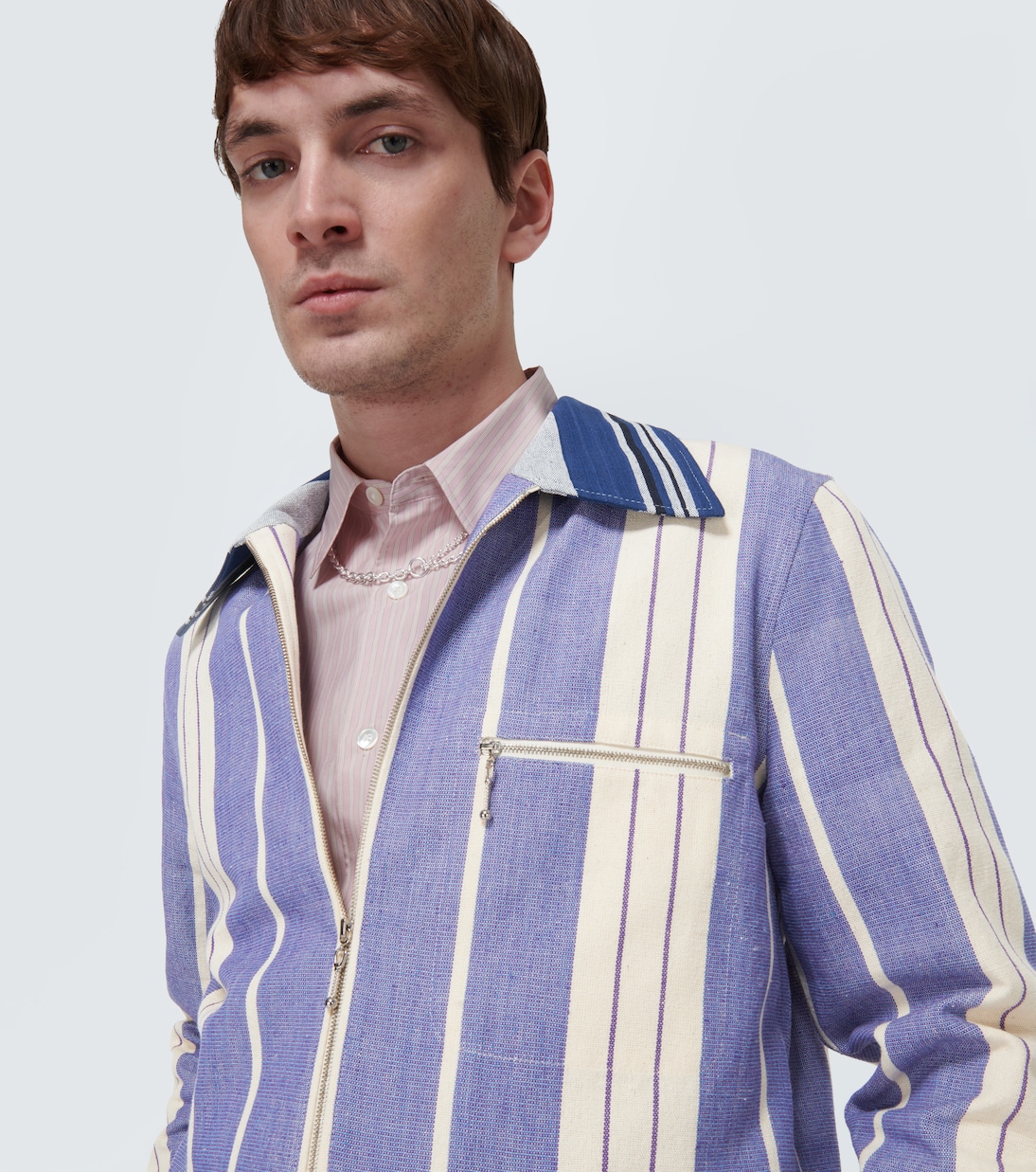 Atlantic striped cotton twill jacket | Wales Bonner