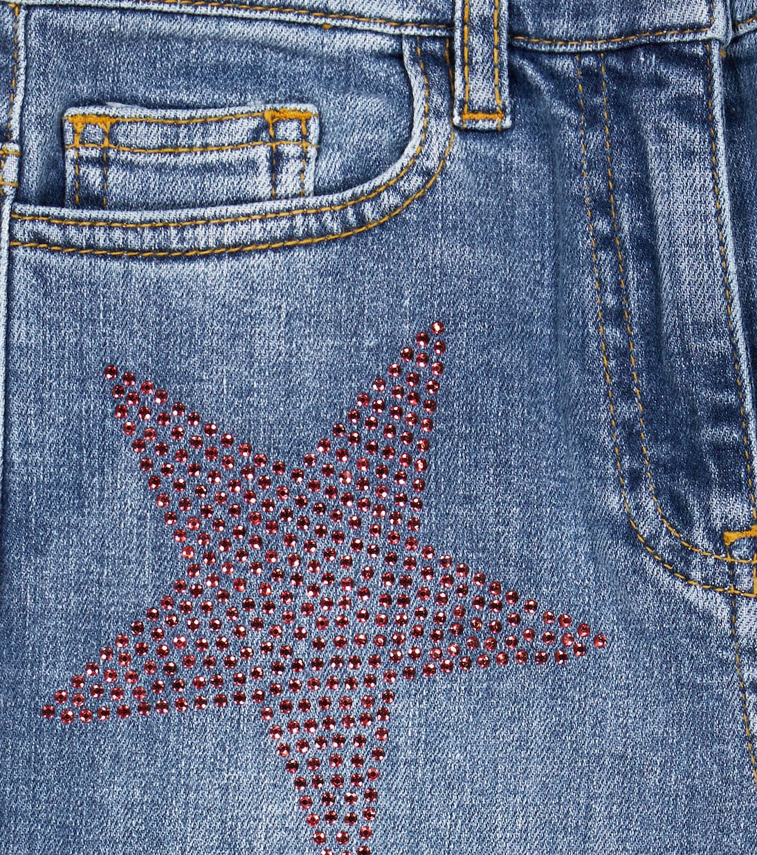 Embellished wide-leg jeans | Monnalisa