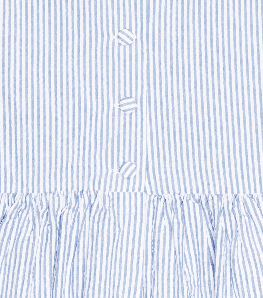 Ruffle-trimmed striped cotton dress | Polo Ralph Lauren Kids