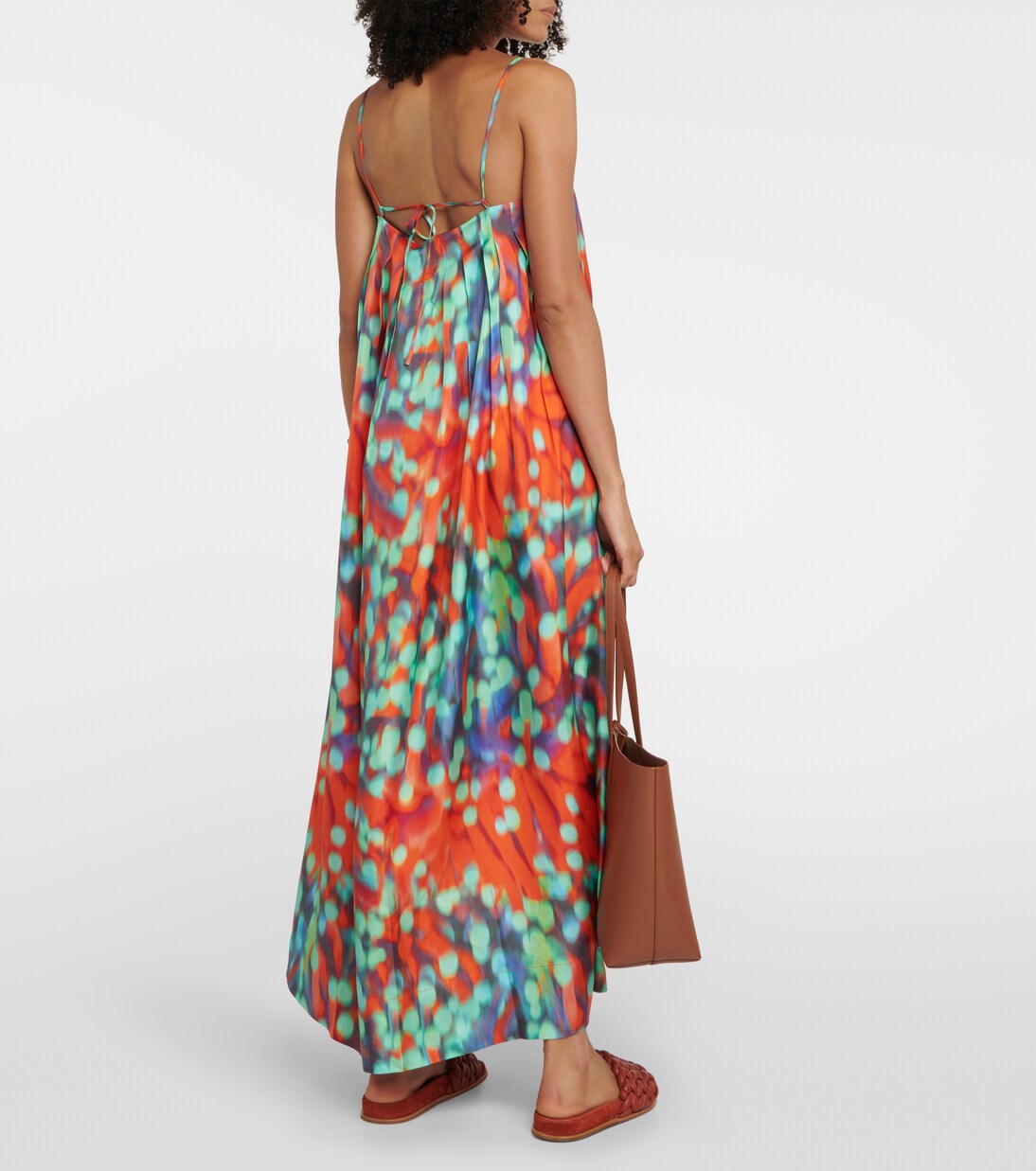 Bedrucktes Maxikleid Heather aus Seide | Asceno