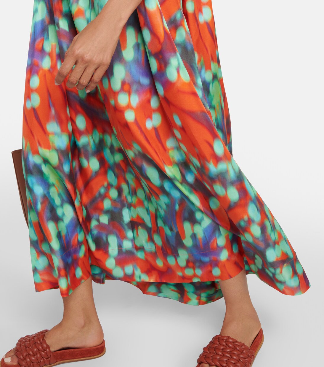 Bedrucktes Maxikleid Heather aus Seide | Asceno