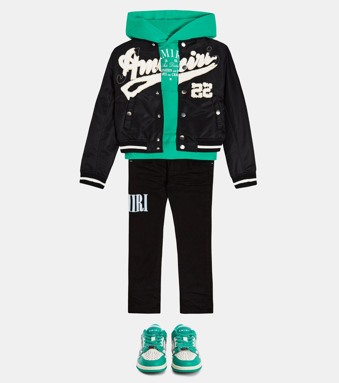 Skel Top leather low-top sneakers | Amiri Kids