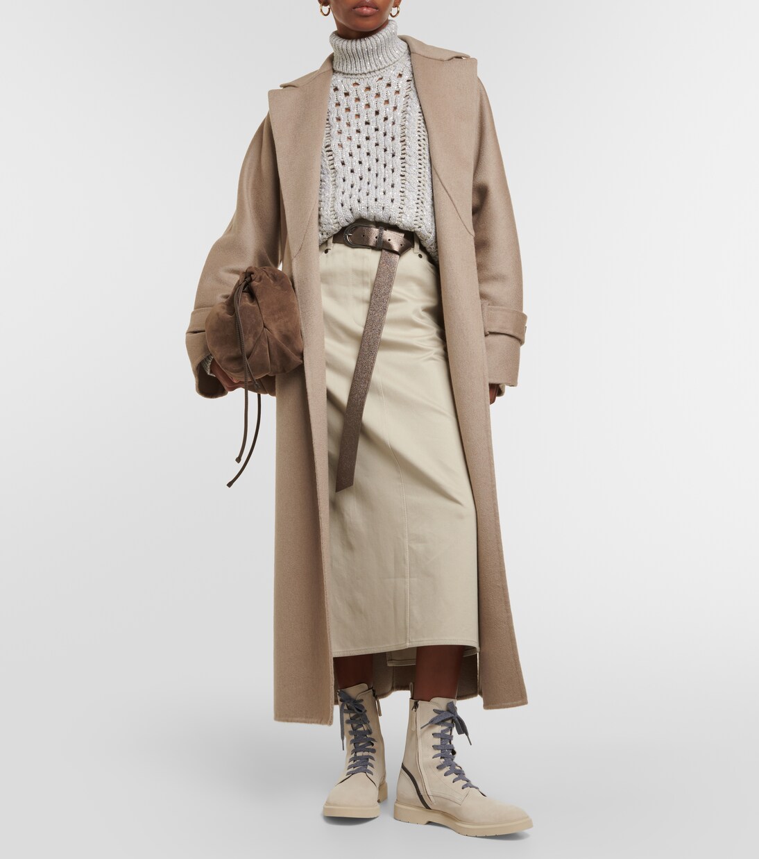 Midirock aus Denim | Brunello Cucinelli