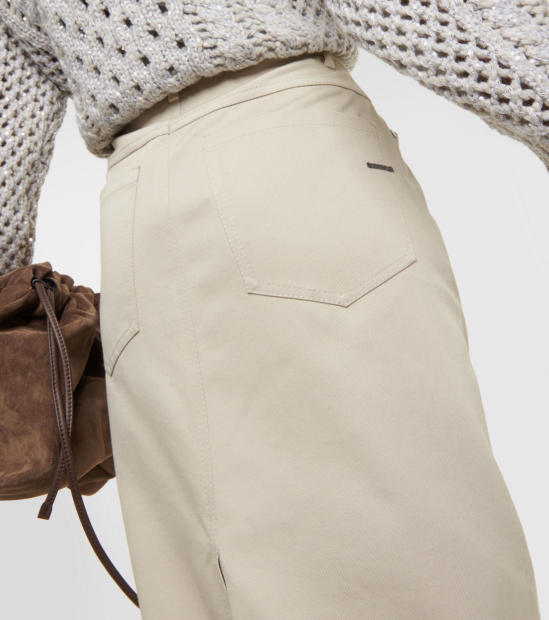 Midirock aus Denim | Brunello Cucinelli