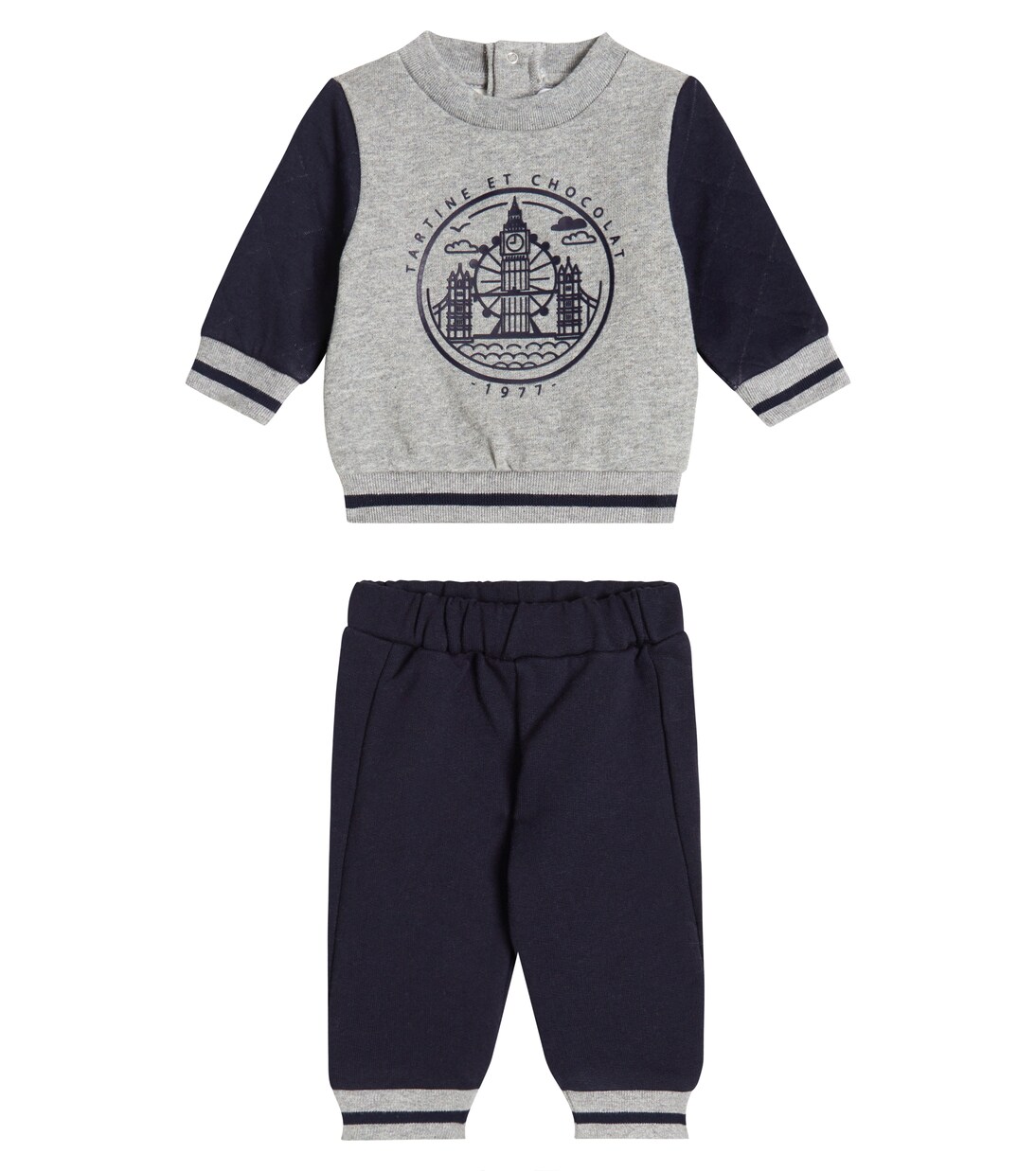 Baby printed cotton sweatshirt and sweatpants set | Tartine et Chocolat