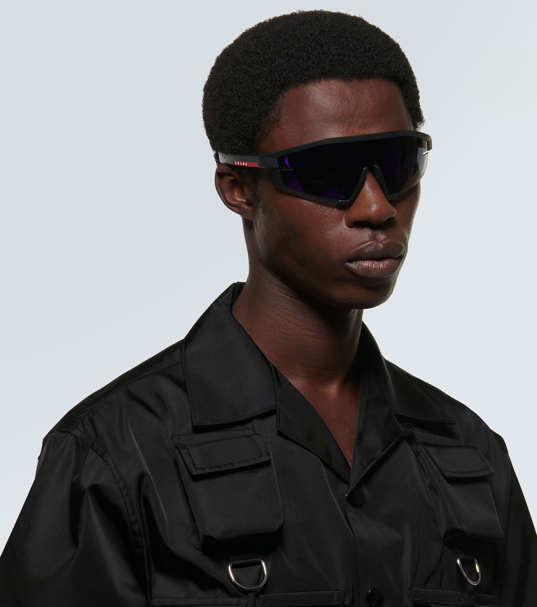 Linea Rossa护目镜式太阳镜 | Prada