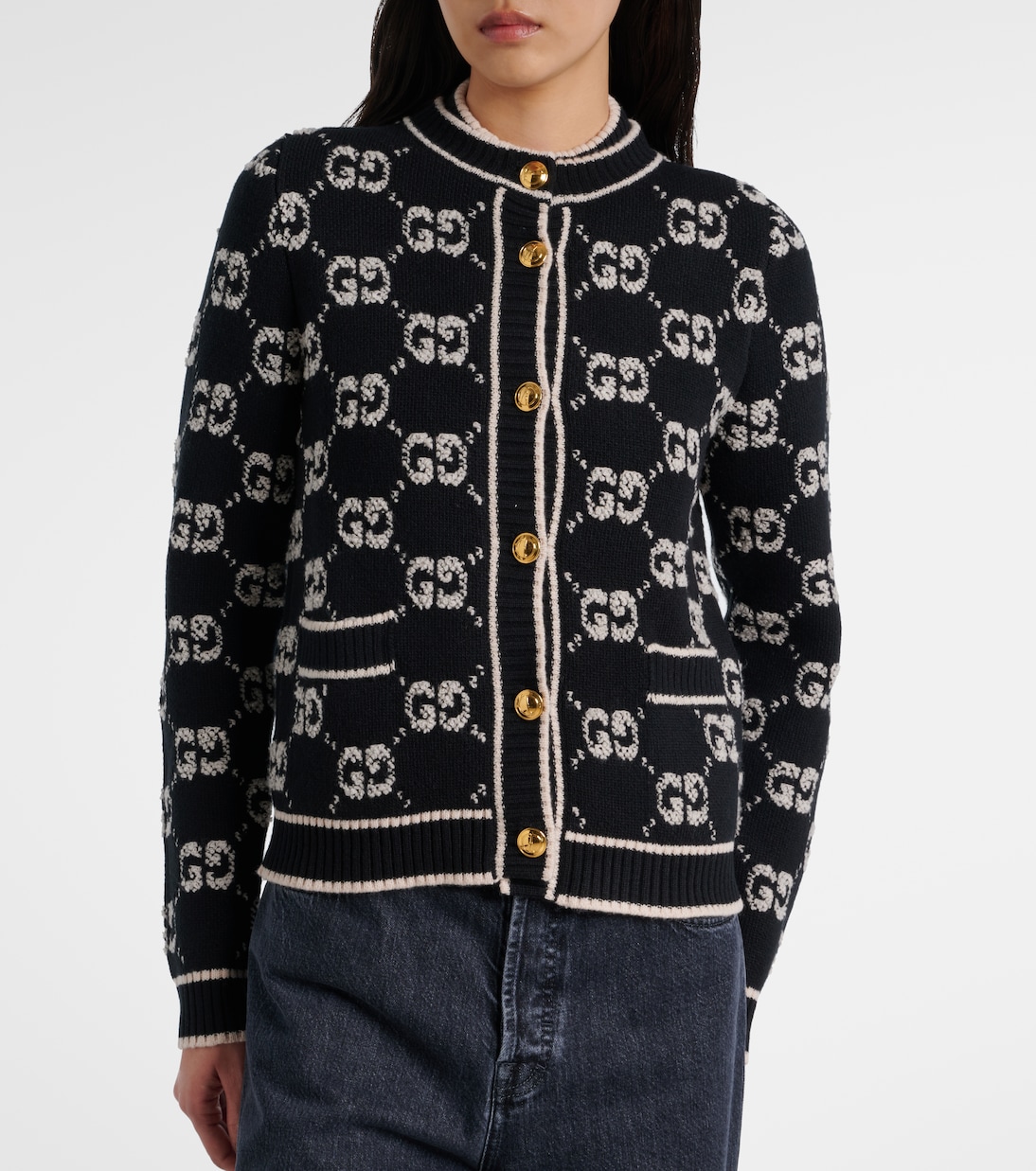 Cardigan GG aus Woll-Bouclé | Gucci