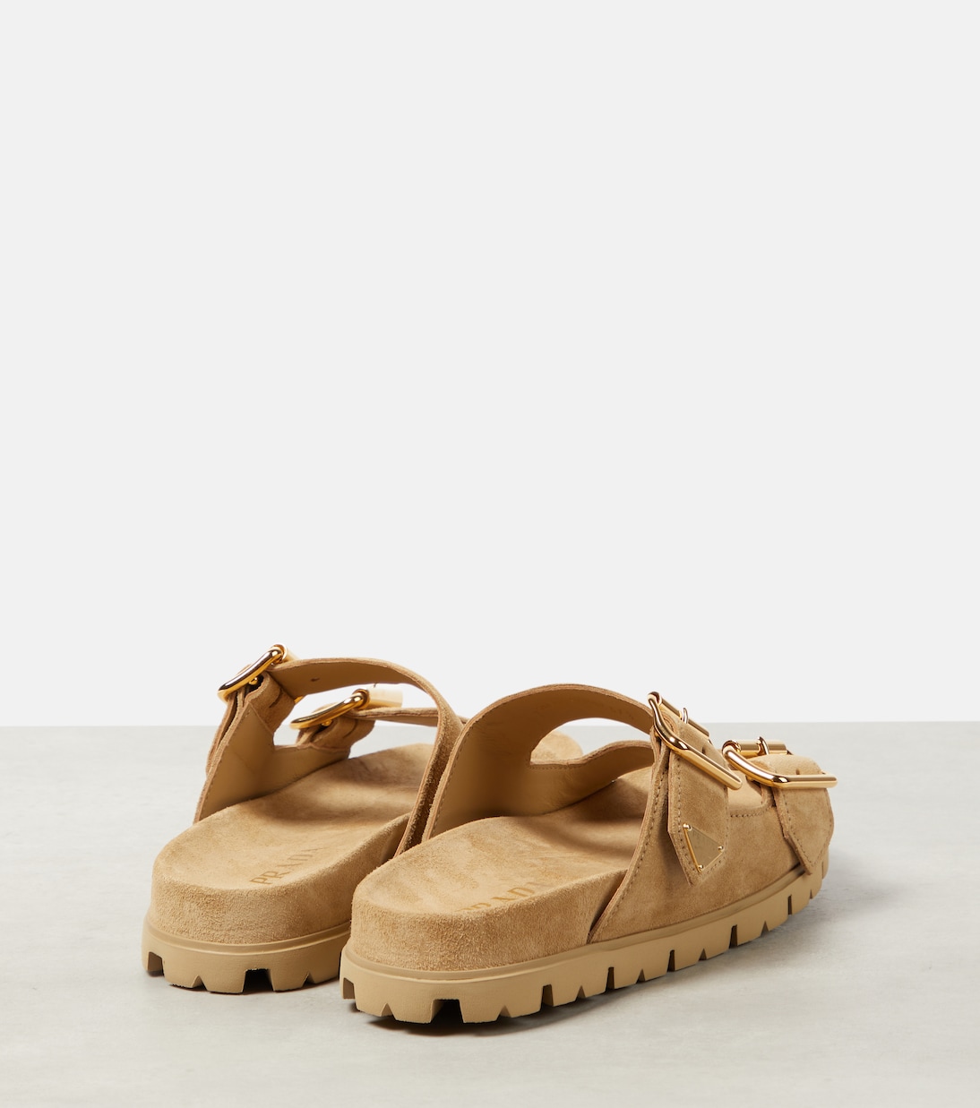 Logo suede sandals | Prada