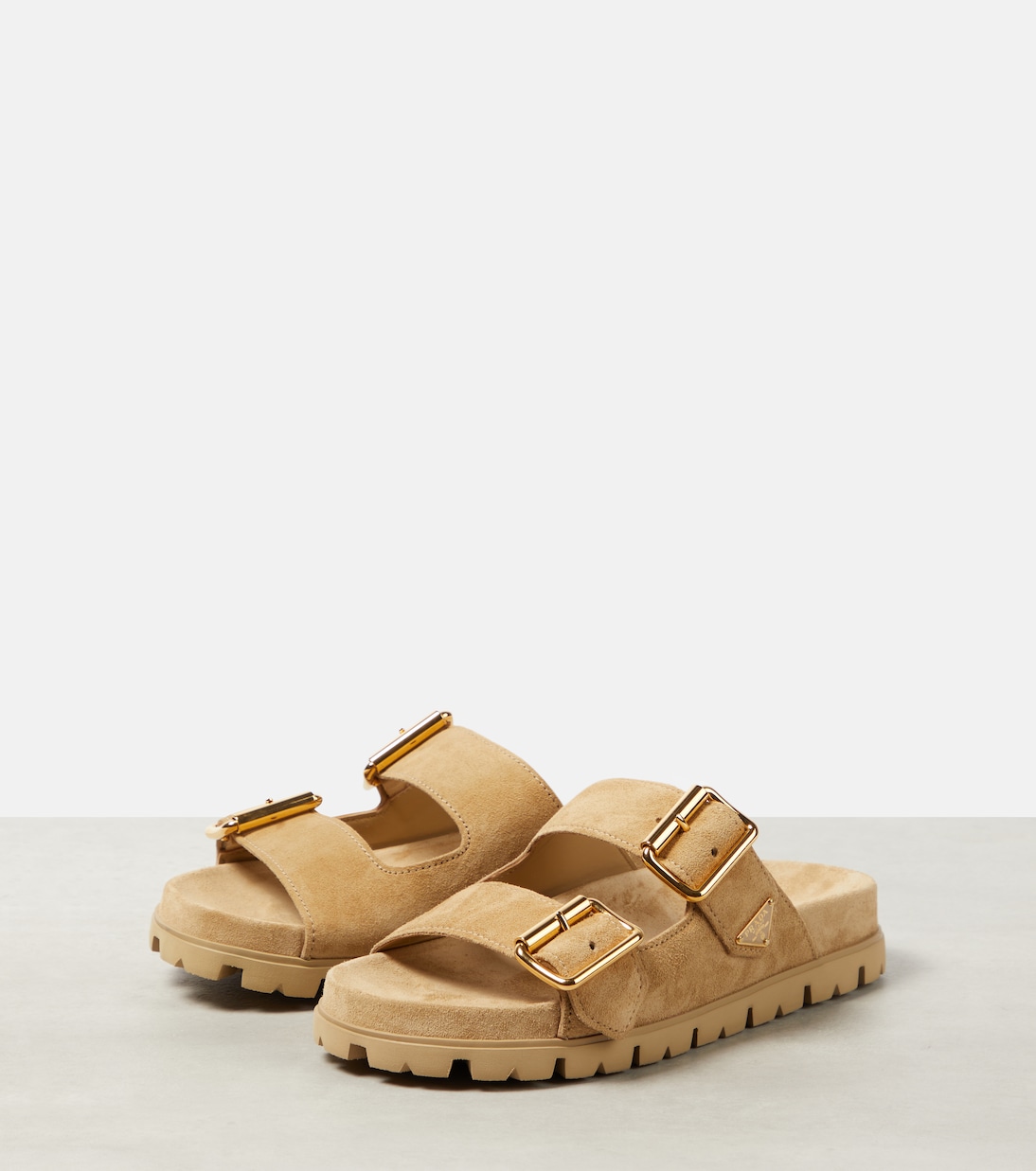 Logo suede sandals | Prada