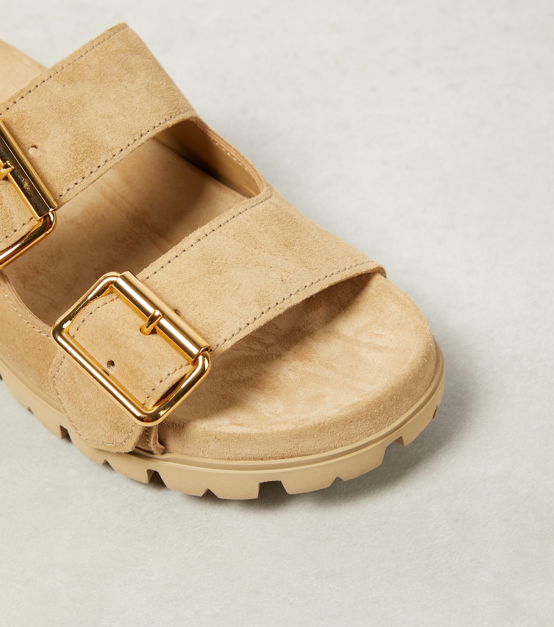 Logo suede sandals | Prada