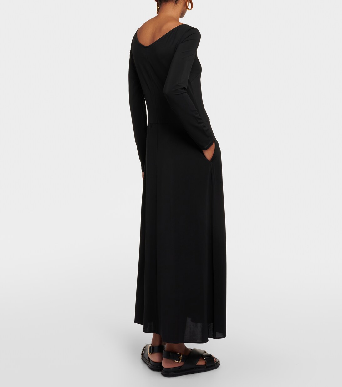 Valido pleated jersey maxi dress | Max Mara