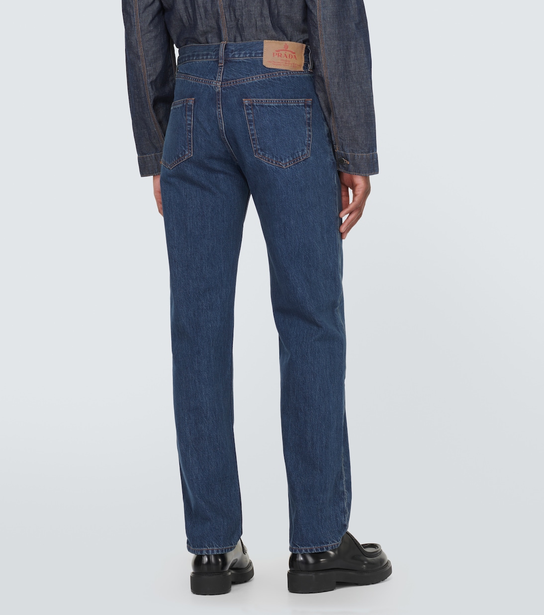 Jeans regular a vita bassa | Prada