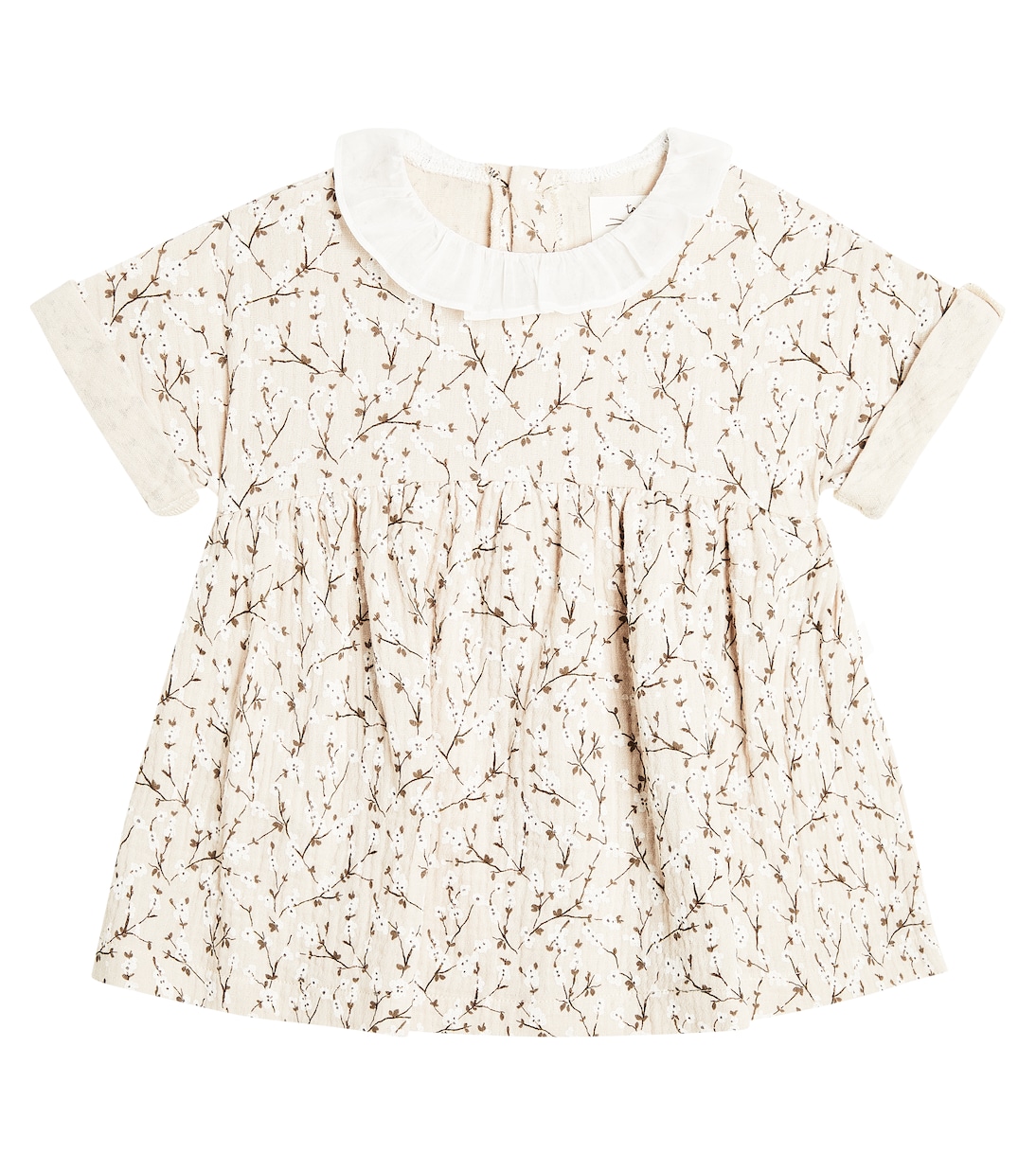 Bébé – Robe en coton à fleurs | Il Gufo