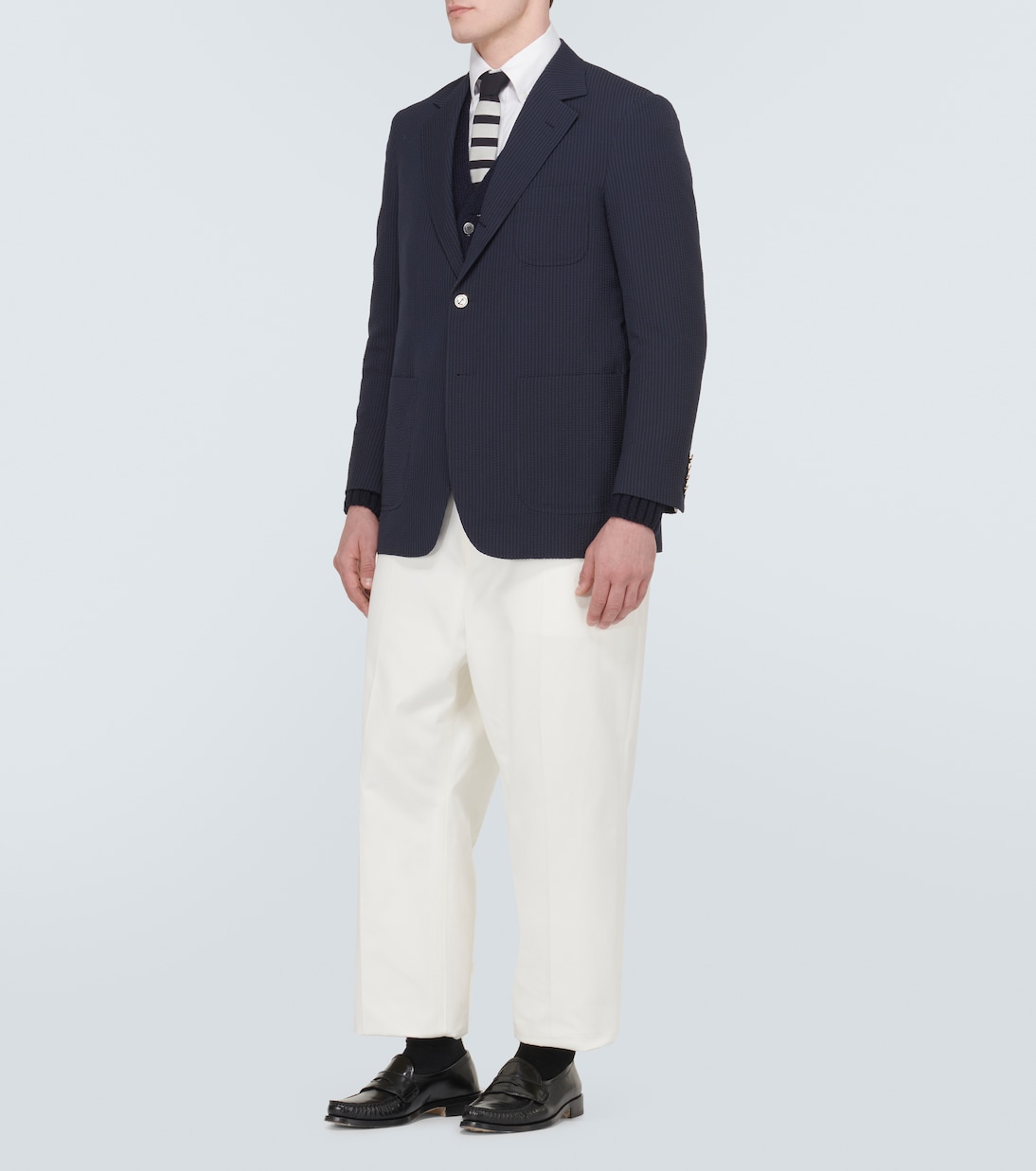 Blazer Seersucker aus Wolle | Thom Browne