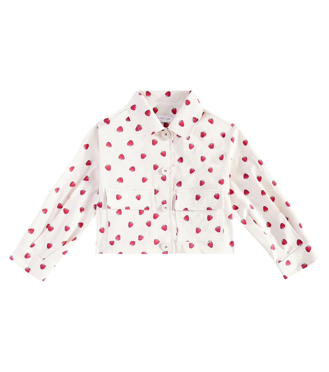 Printed cotton-blend gabardine jacket | Monnalisa