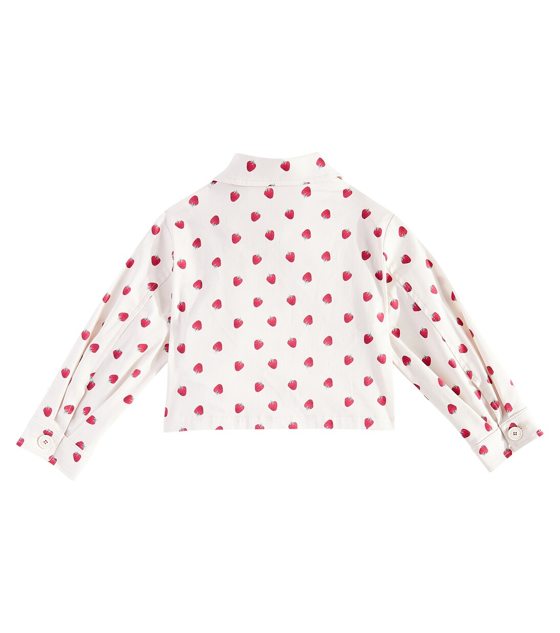 Printed cotton-blend gabardine jacket | Monnalisa