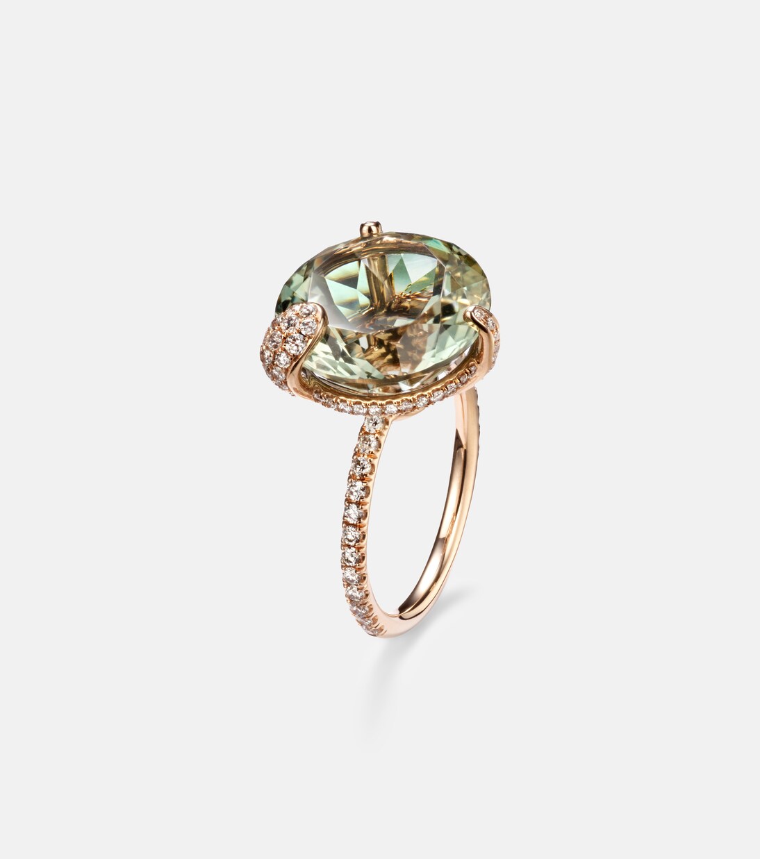 Bague Peekaboo en or rose 18 ct, prasiolite et diamants | Bucherer Fine Jewellery
