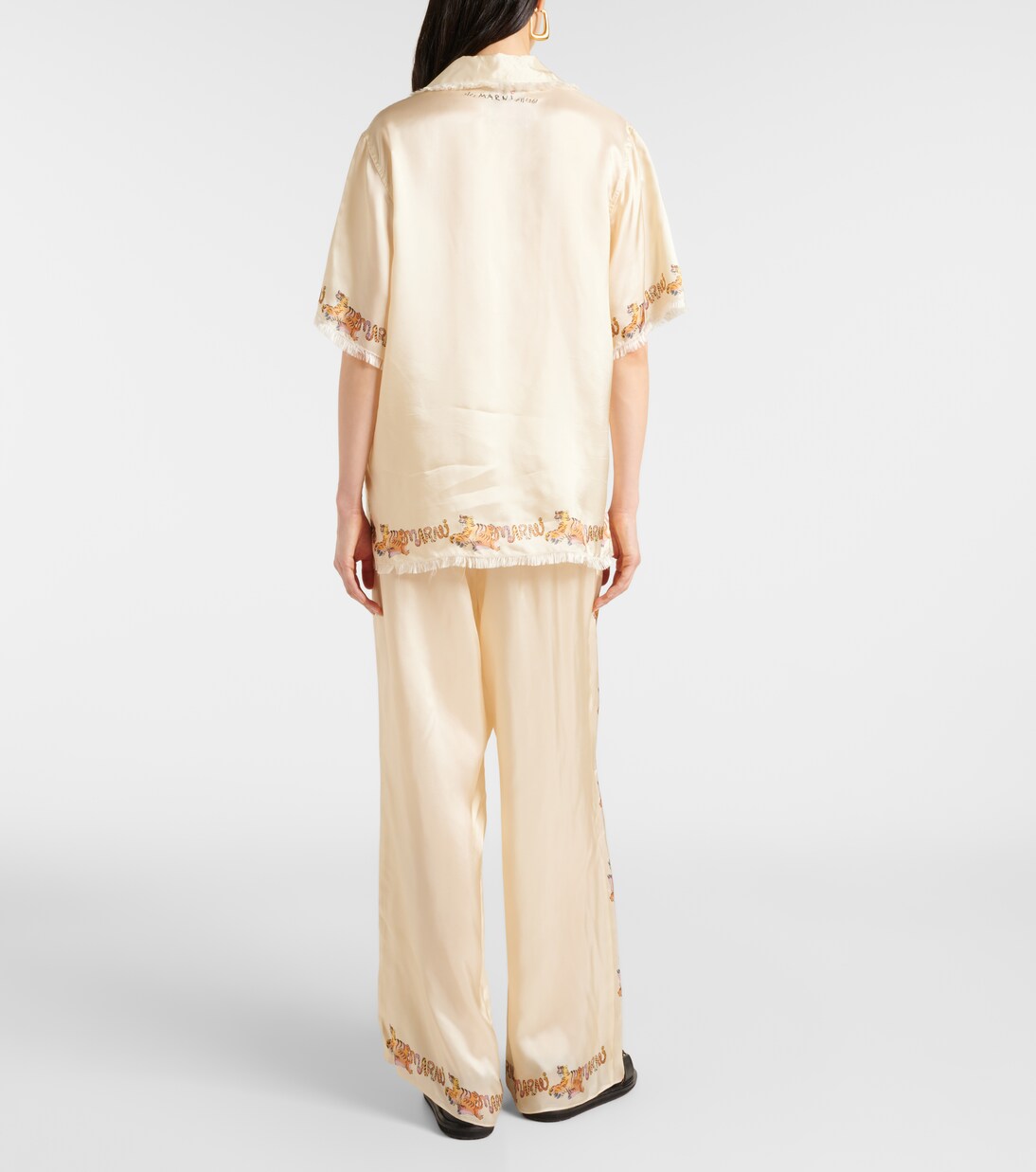 Bedrucktes Hemd aus Satin | Marni