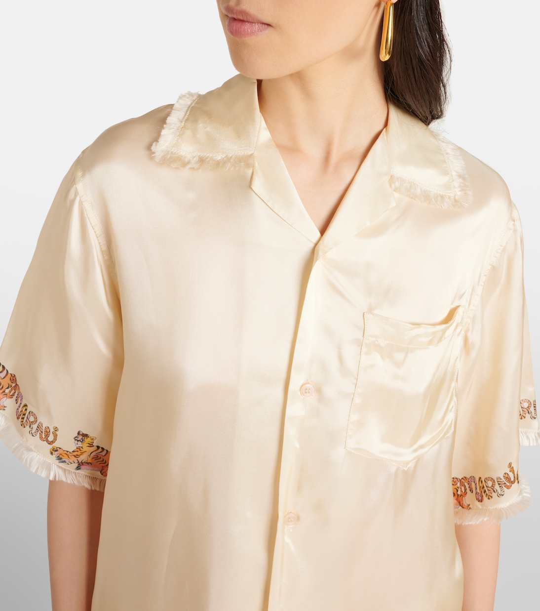 Bedrucktes Hemd aus Satin | Marni