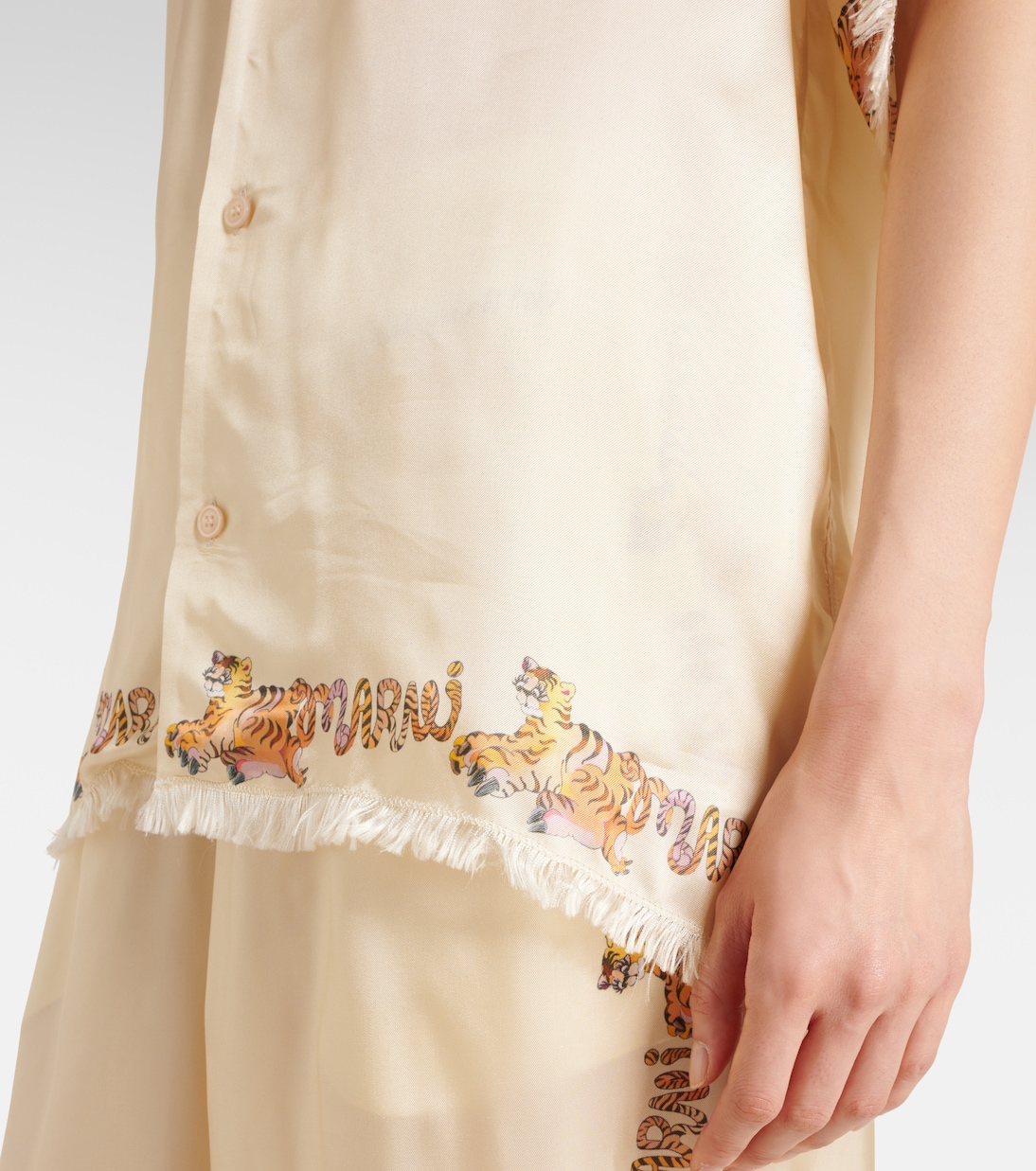 Bedrucktes Hemd aus Satin | Marni