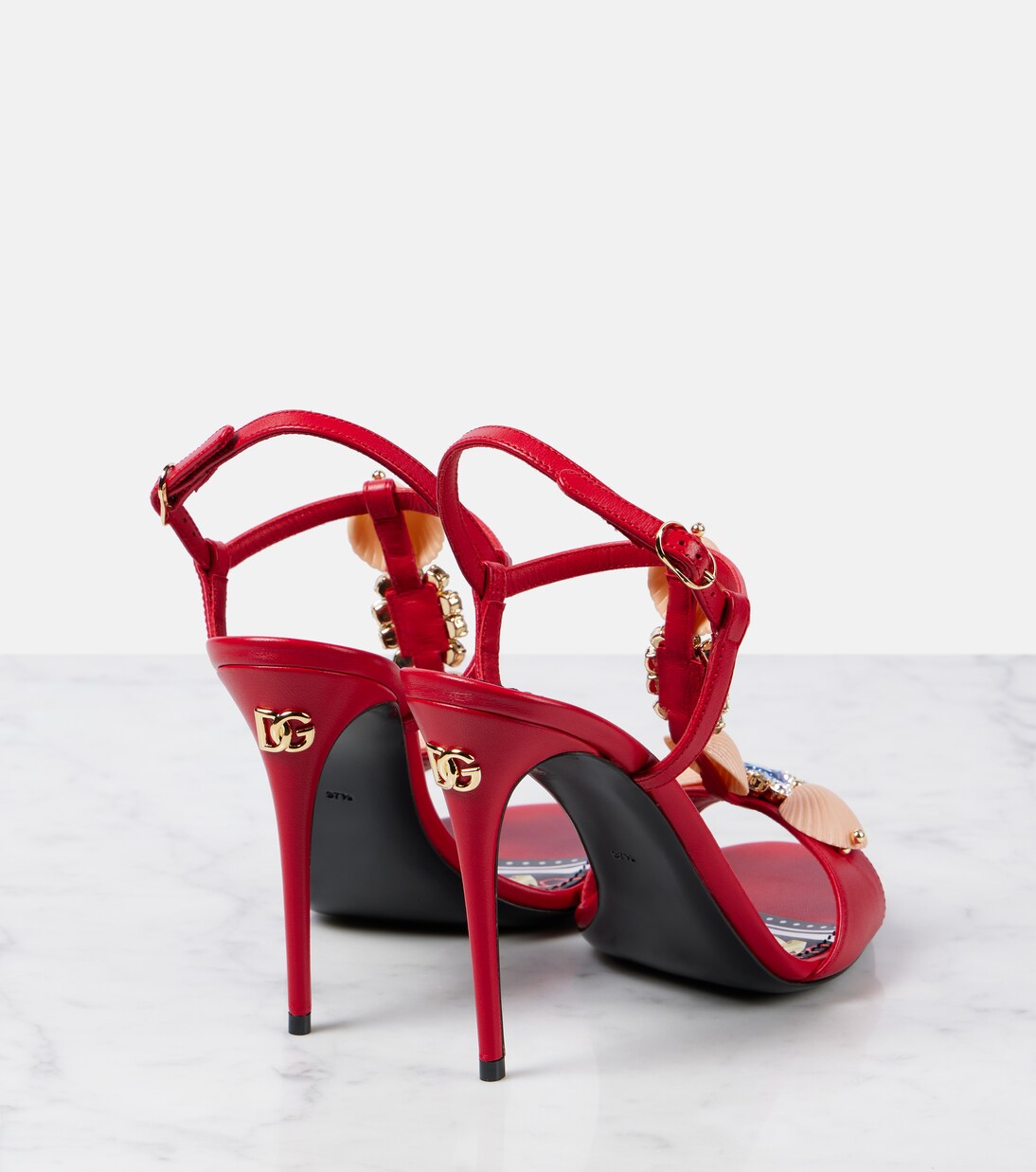 Verzierte Sandalen Capri aus Leder | Dolce&Gabbana
