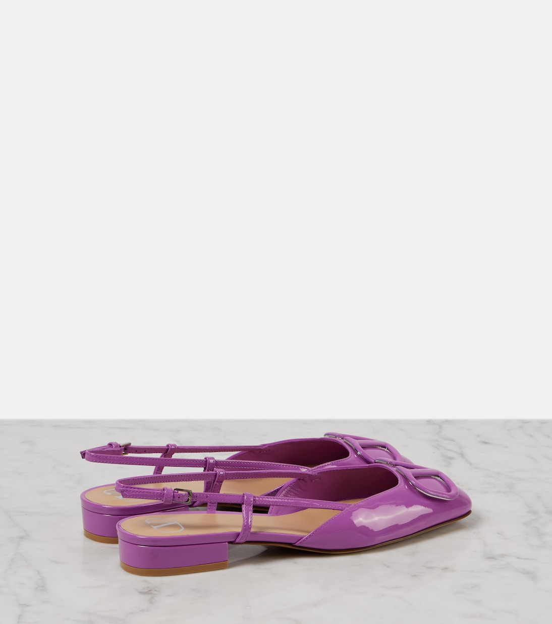 VLogo Signature patent leather flats | Valentino Garavani