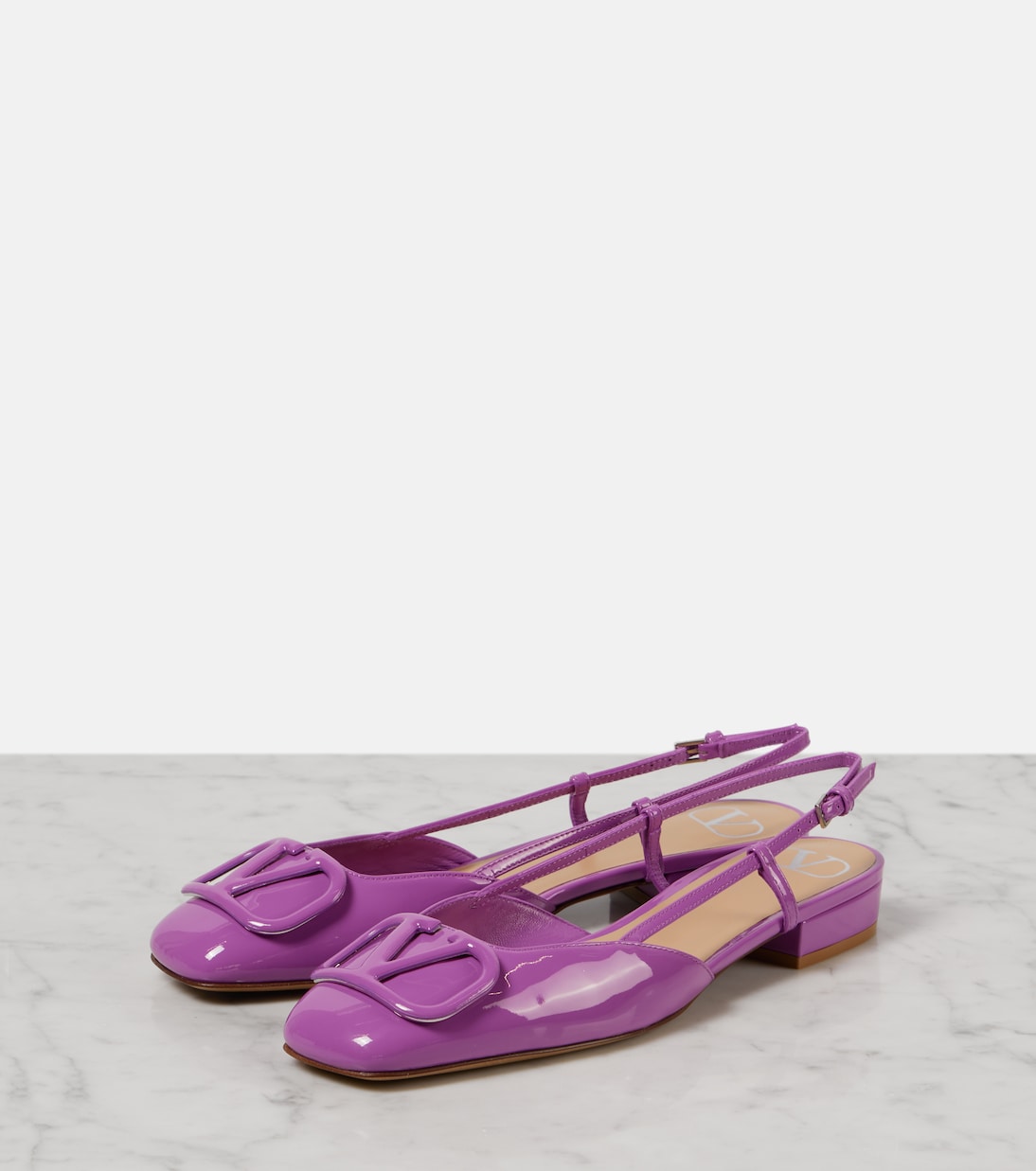 VLogo Signature patent leather flats | Valentino Garavani