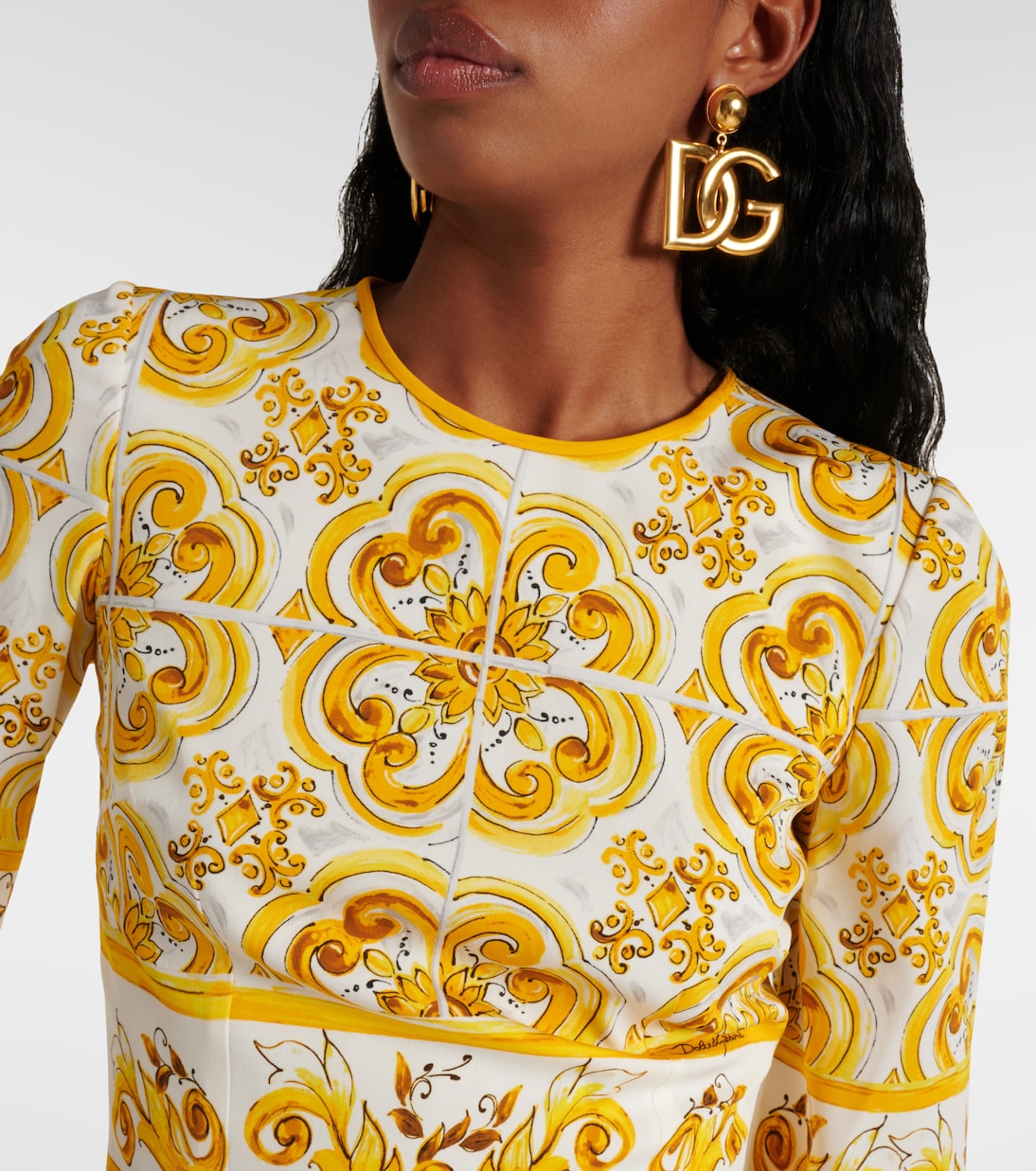 Midikleid Majolica aus Charmeuse | Dolce&Gabbana