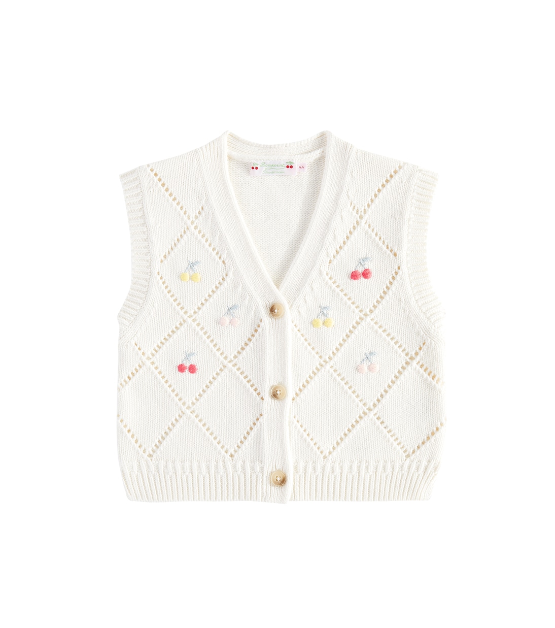 Gilet Ticiana en coton et cachemire | Bonpoint
