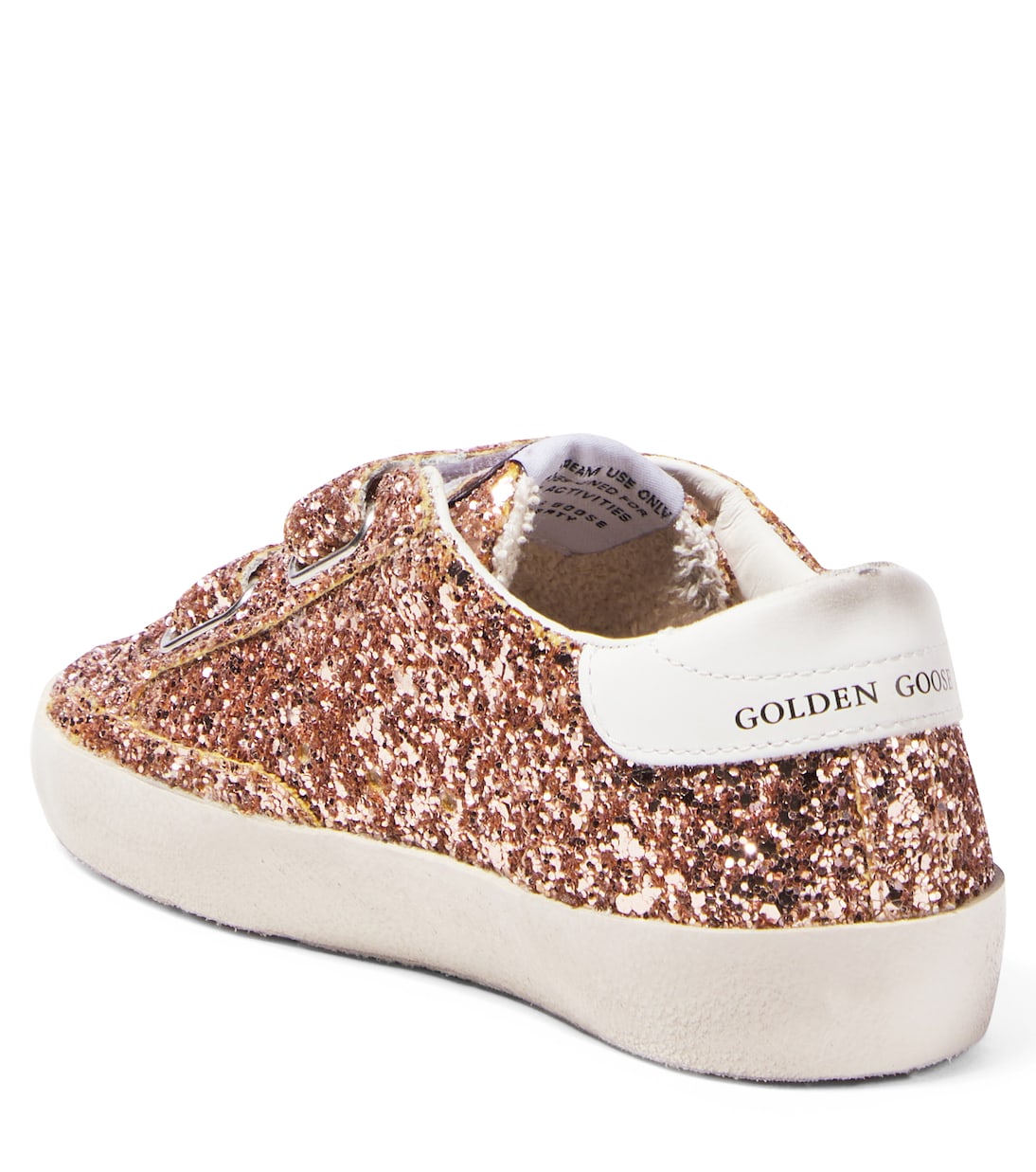 Old School glitter leather sneakers | Golden Goose Kids