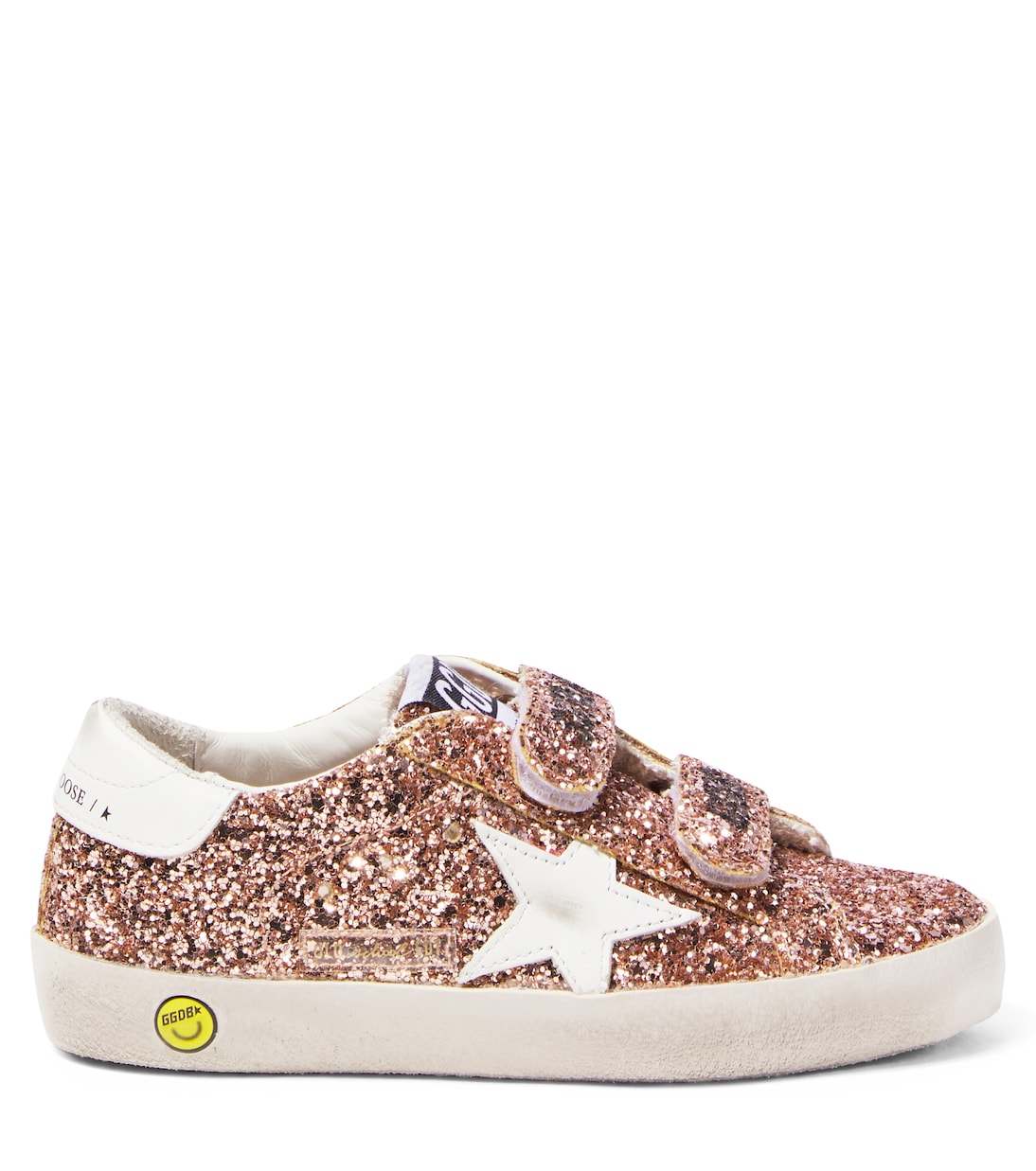 Old School glitter leather sneakers | Golden Goose Kids