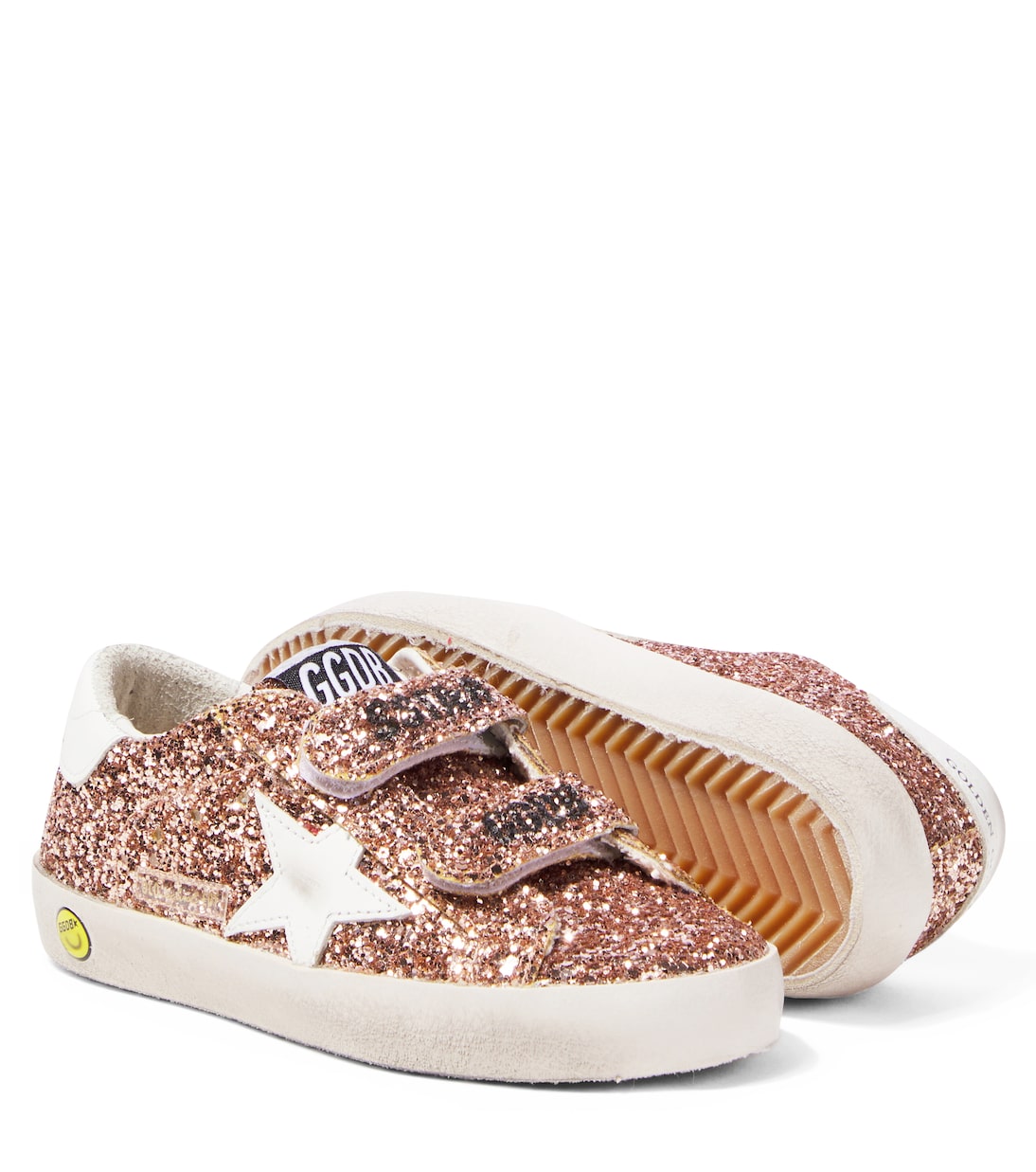 Old School glitter leather sneakers | Golden Goose Kids