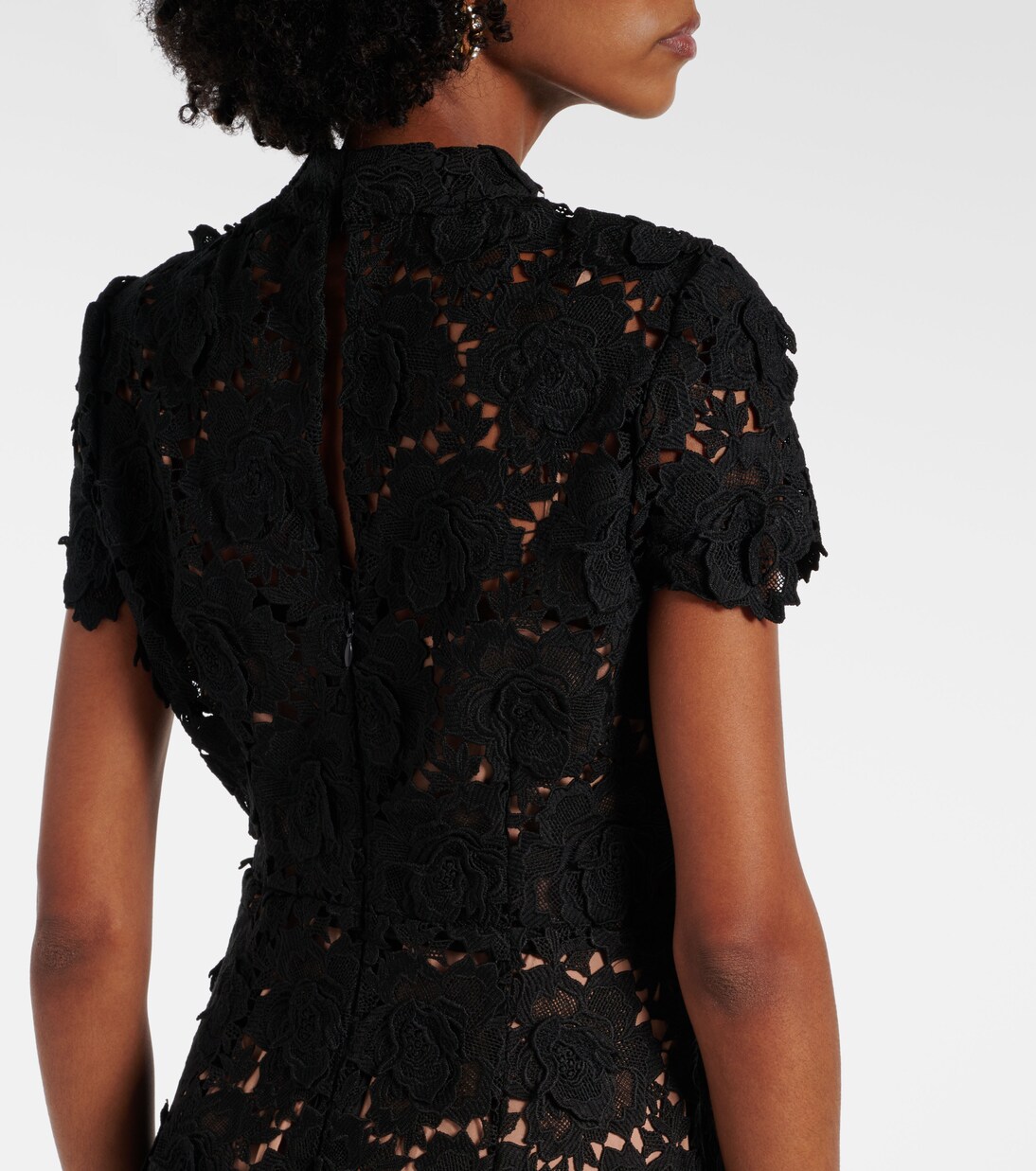 Robe longue en dentelle à fleurs | Self-Portrait