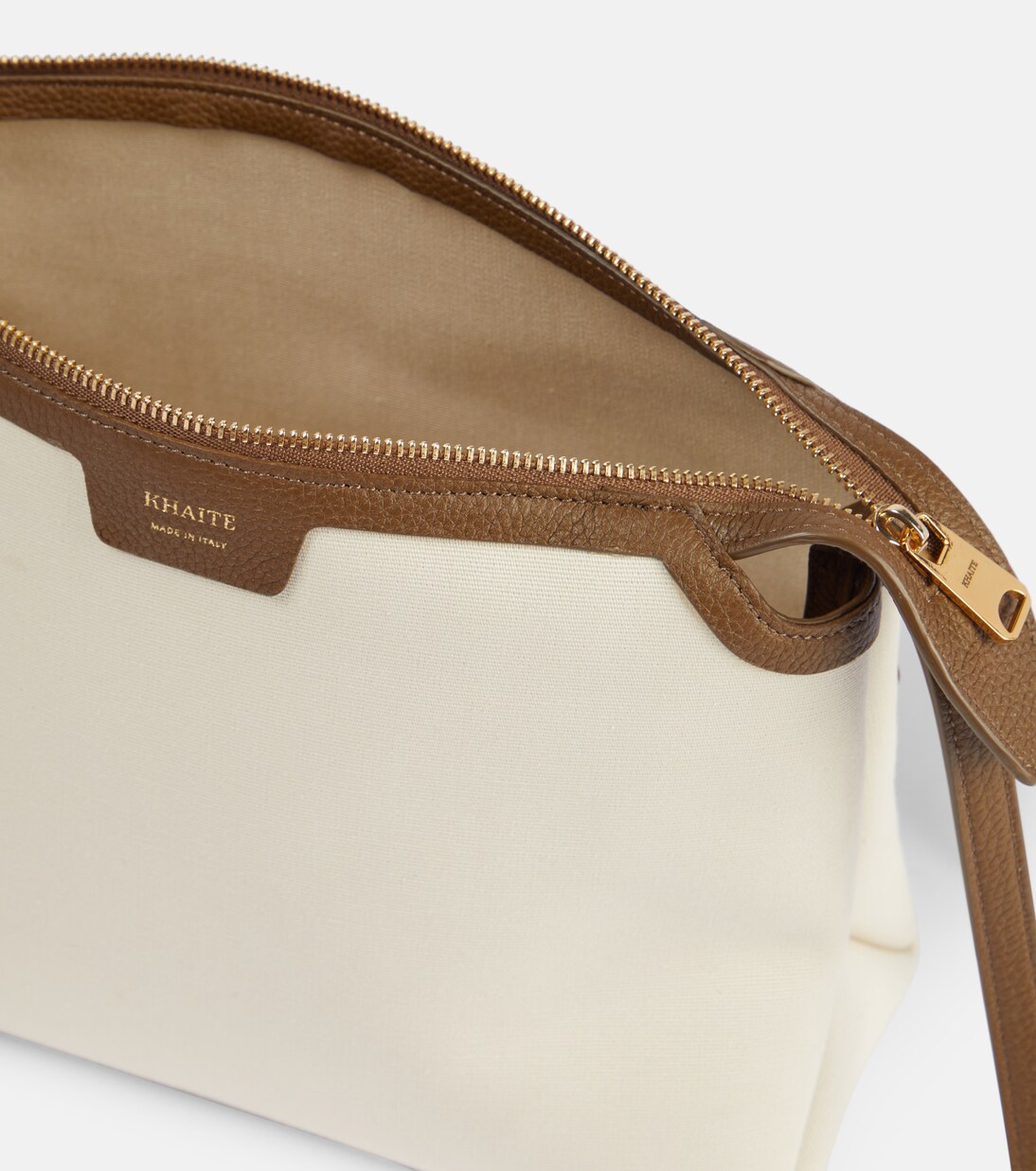 Schultertasche Lina aus Canvas mit Leder | Khaite