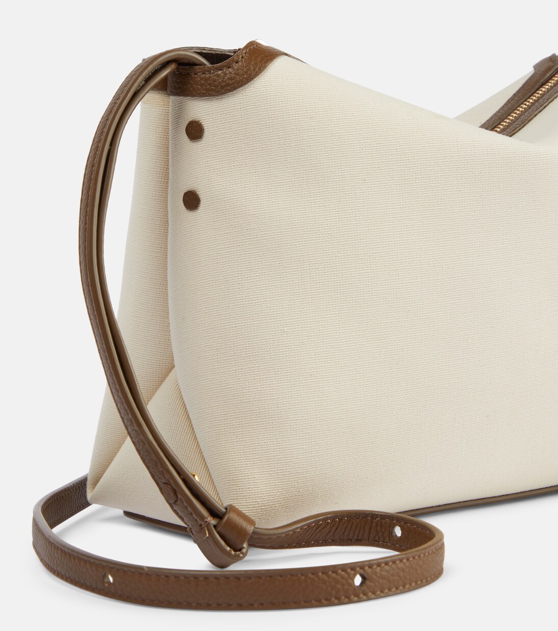 Schultertasche Lina aus Canvas mit Leder | Khaite