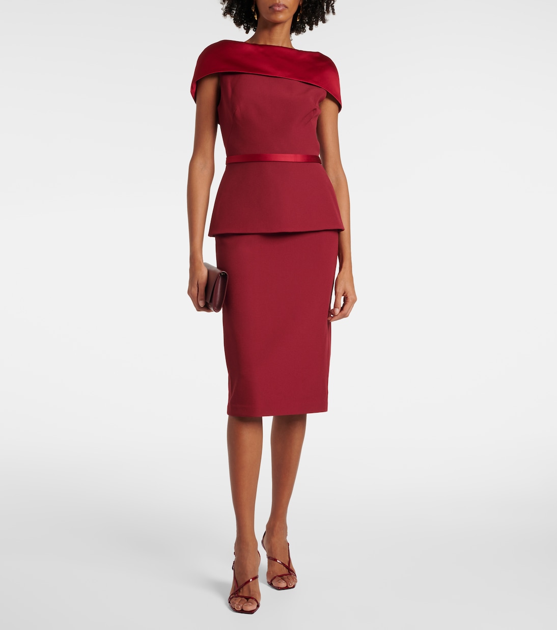 Midikleid Rella aus Crêpe | Safiyaa