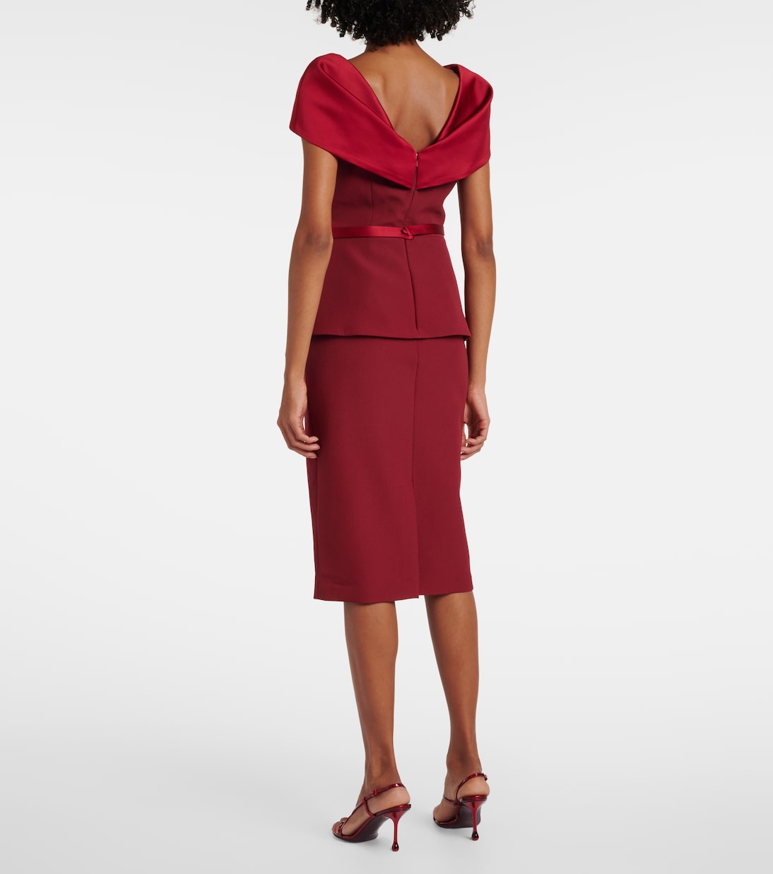 Midikleid Rella aus Crêpe | Safiyaa